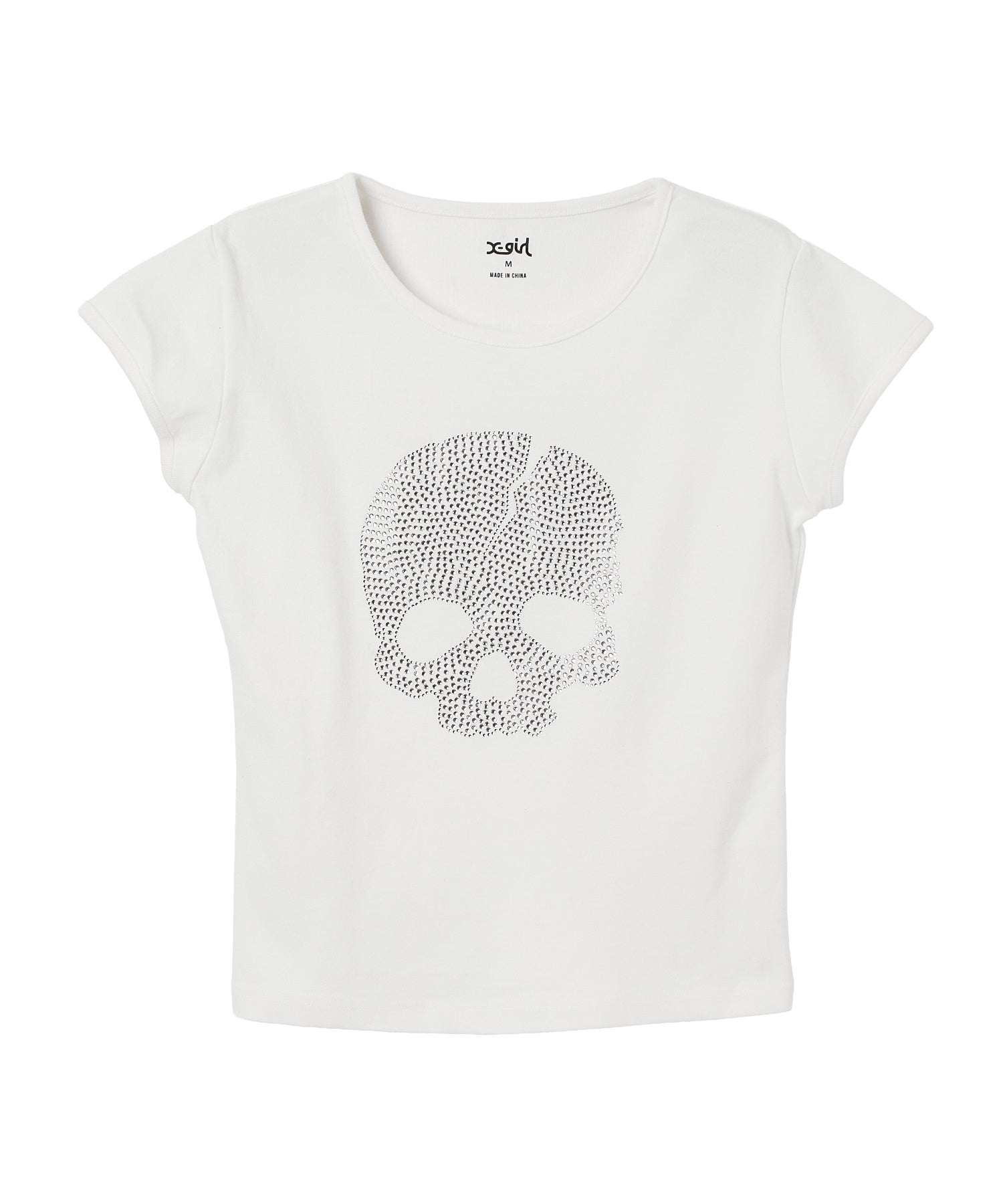 RHINESTONE SKULL S/S BABY TEE