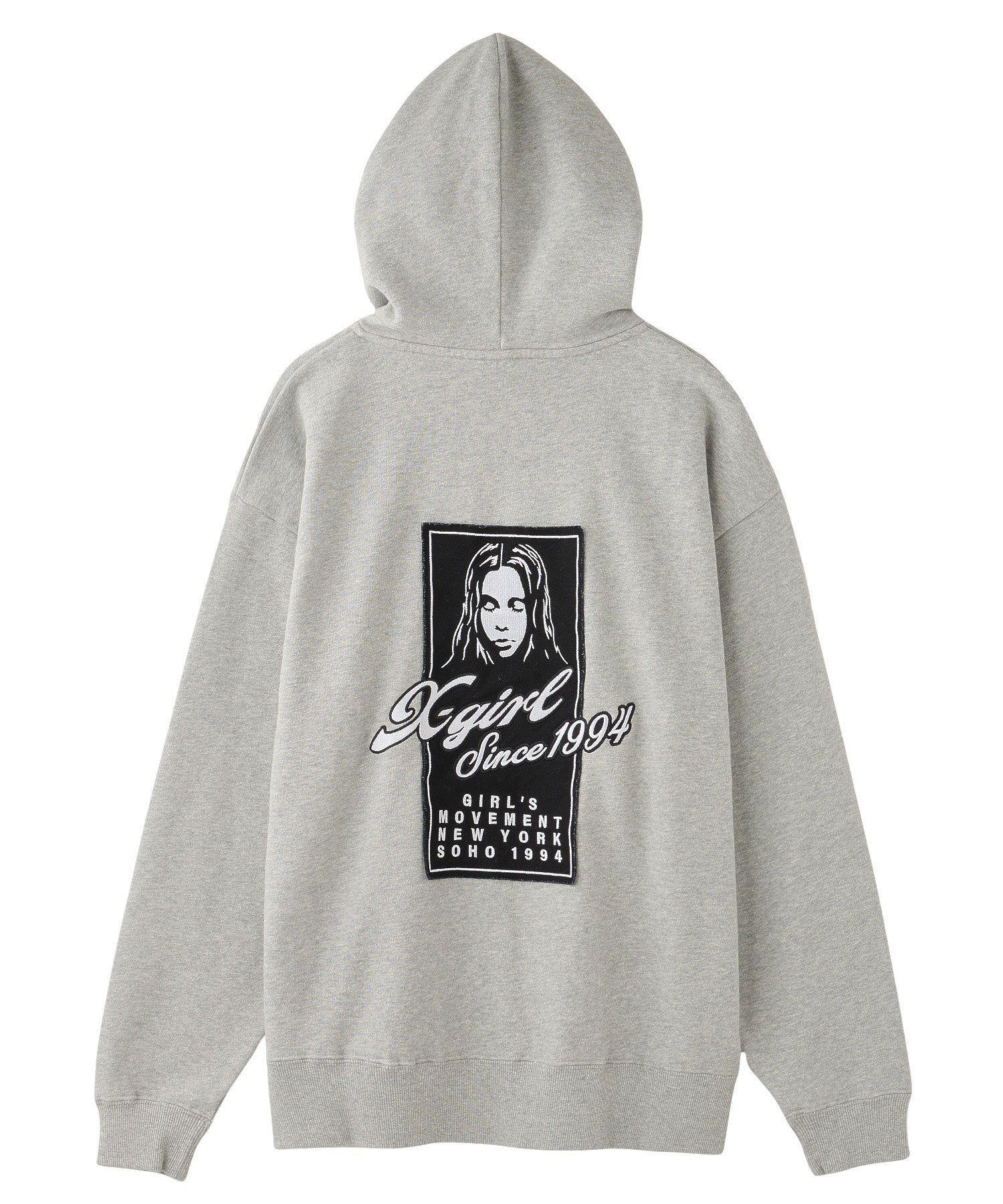 FACE BOX PATCH ZIP UP SWEAT HOODIE