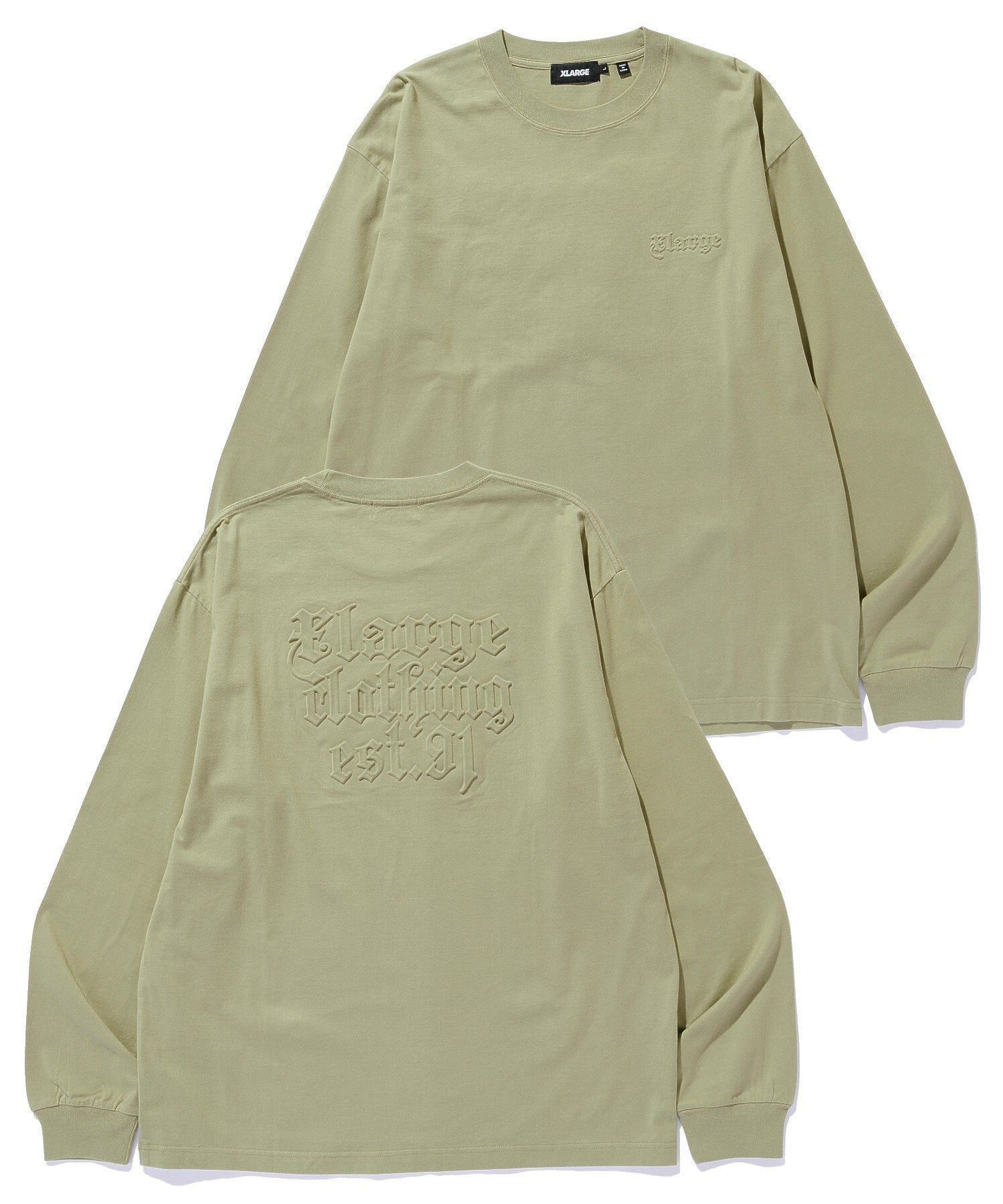 EMBOSSED OLD ENGLISH L/S TEE
