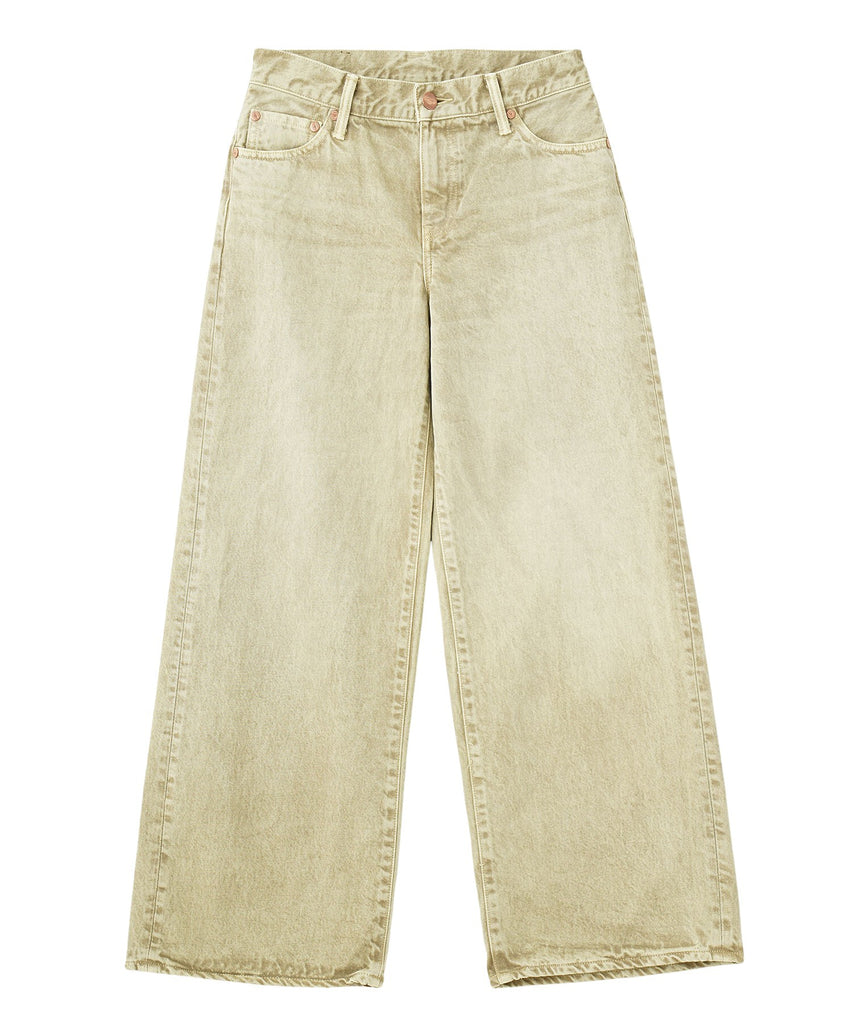 デニム　ベージュ AUTHEN/JUMBLE DYE LOW RISE WIDE LEG – calif（カリフ）公式サイト