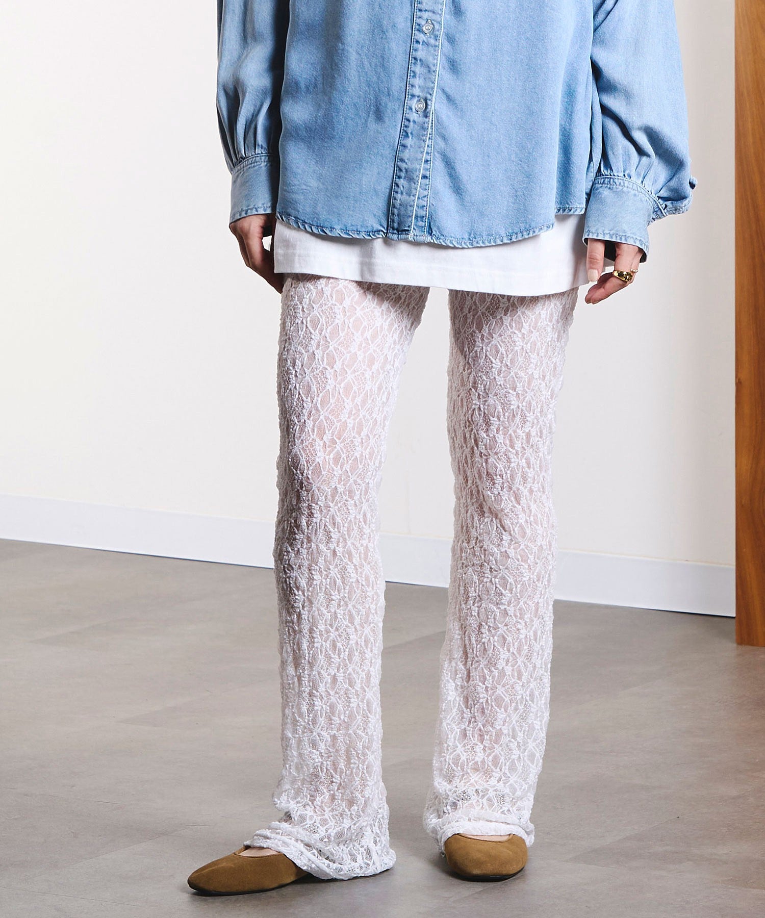 LACE FLARE PANTS