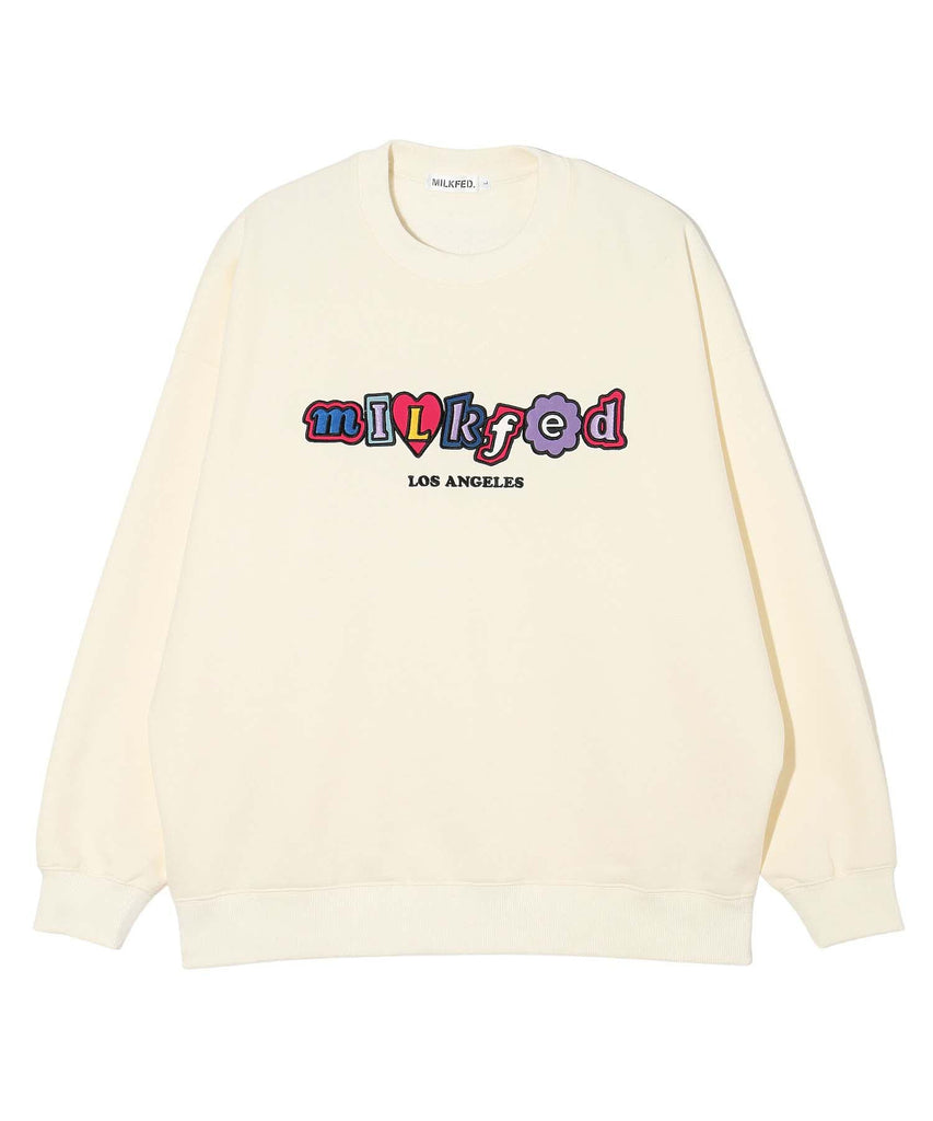 MILKFED. ミルクフェド 103234012005 PATCH SWEATSHIRT MILKFED. クルーネックスウェット OFF WH PATCH SWEATSHIRT MILKFED. – calif（カリフ）公式サイト