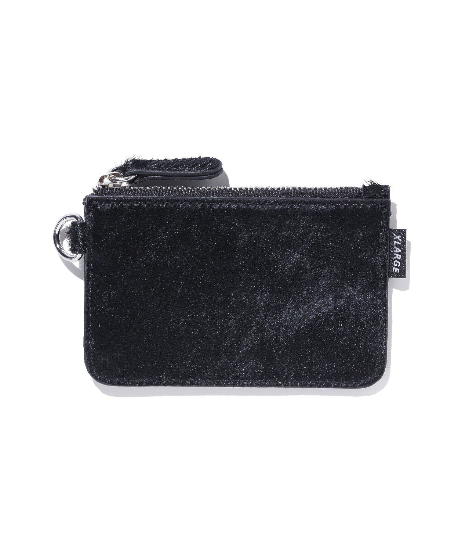 COW FUR COATED COIN AND CARD CASE