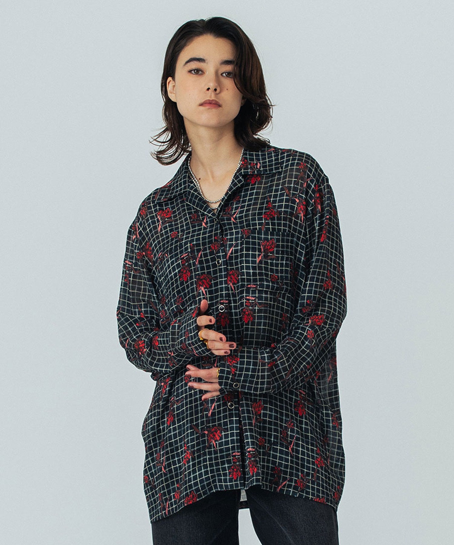 CREOLME/FLOWER PRINT SHIRT