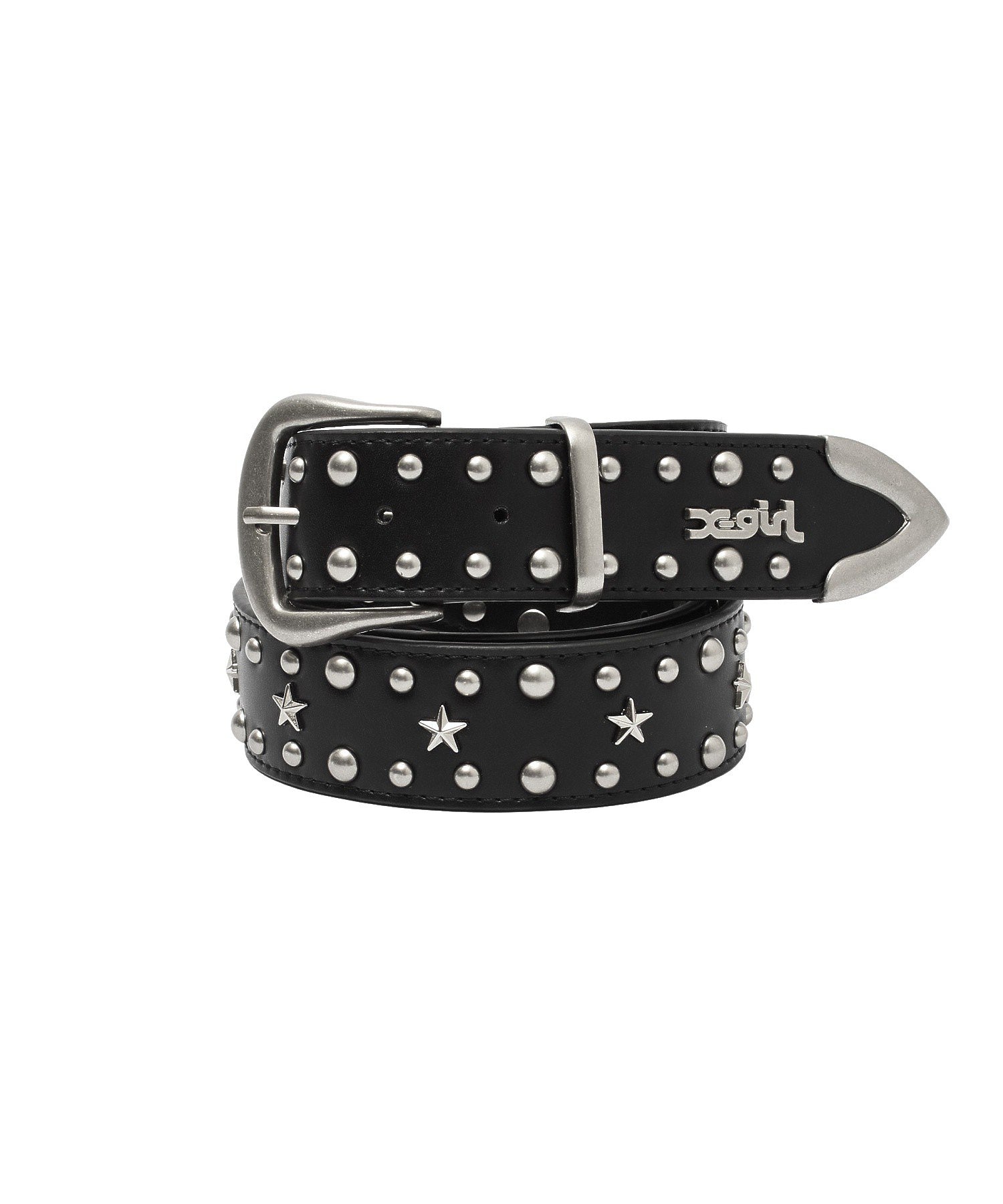 STAR STUDDED FAUX LEATHER BELT