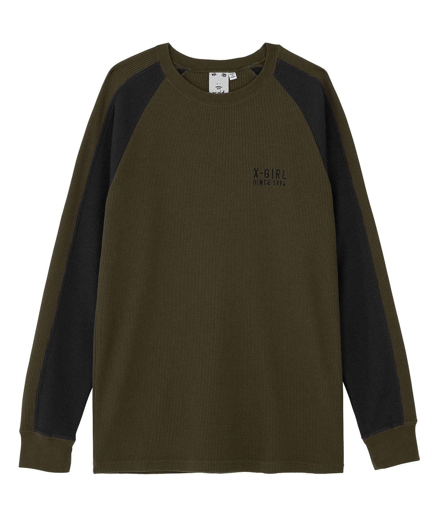 BICOLOR THERMAL L/S RAGLAN TEE X-girl