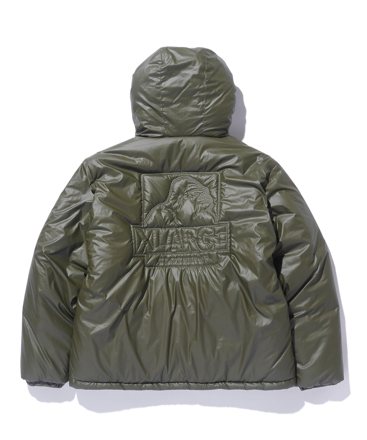 QUILTING LOGO HOODED PUFFER JACKET