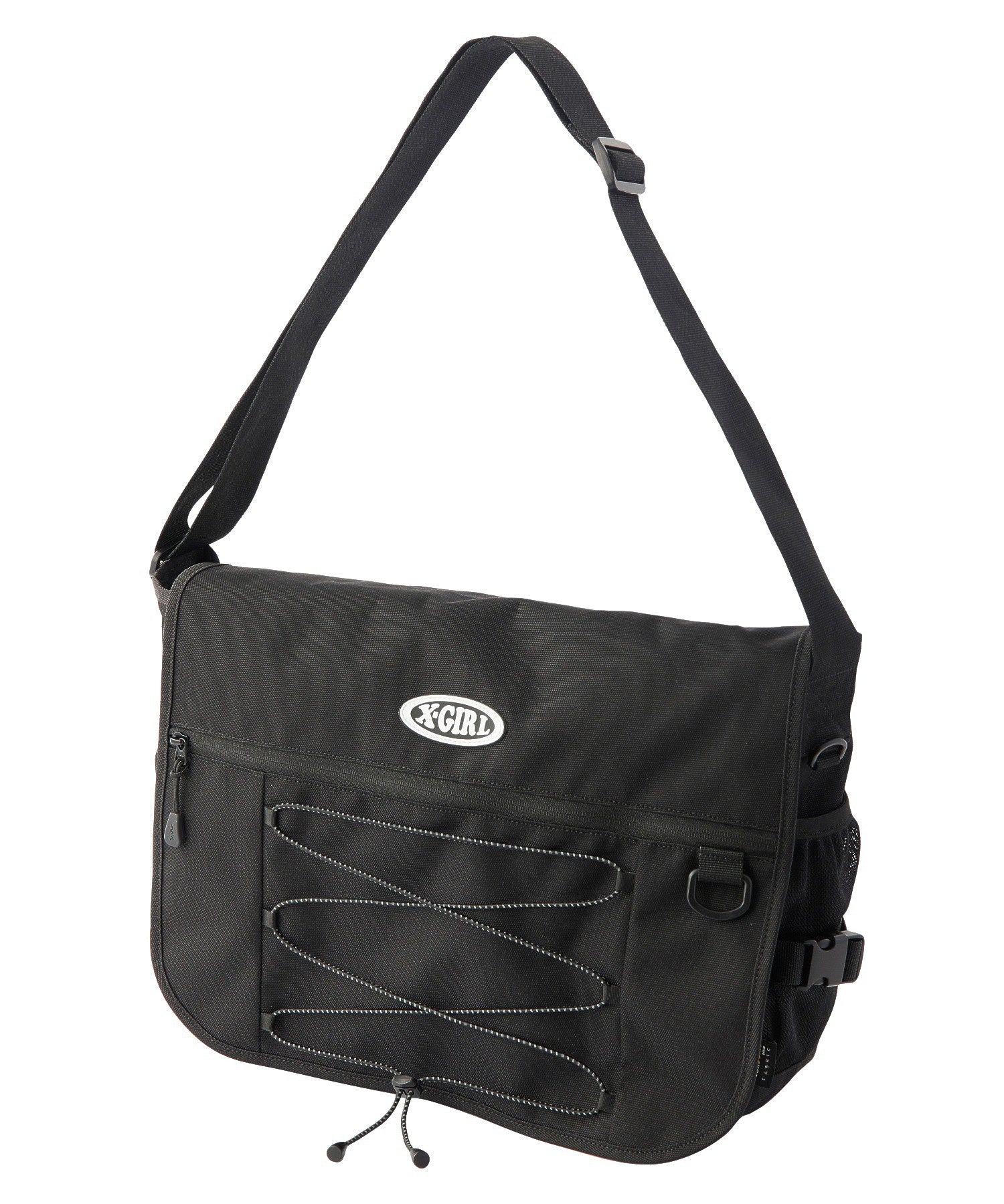 OVAL LOGO BUNGEE CORD MESSENGER BAG