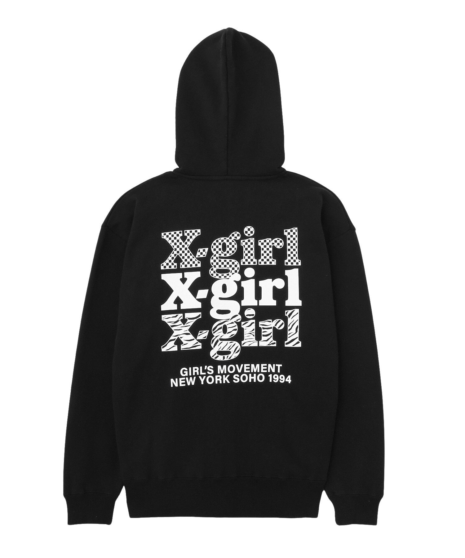 THREE LAYER LOGO ZIP UP SWEAT HOODIE