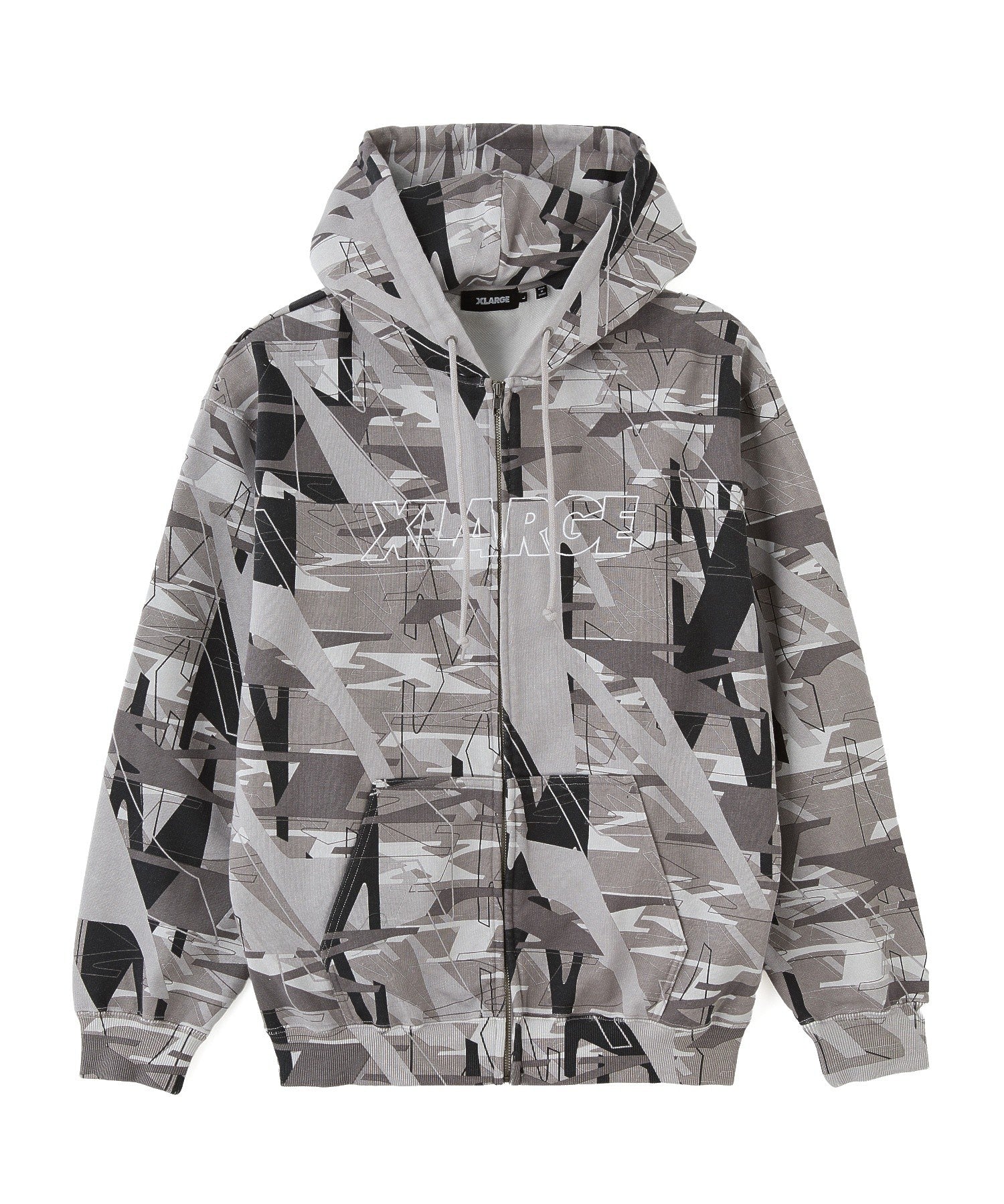 ALLOVER PRINT ZIP HOODED SWEATSHIRT