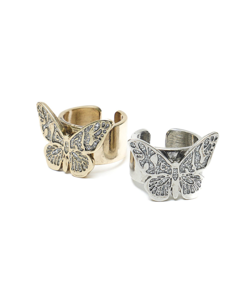 レディース用リング RHINESTONE BUTTERFLY LOGO RING – calif（カリフ）公式サイト
