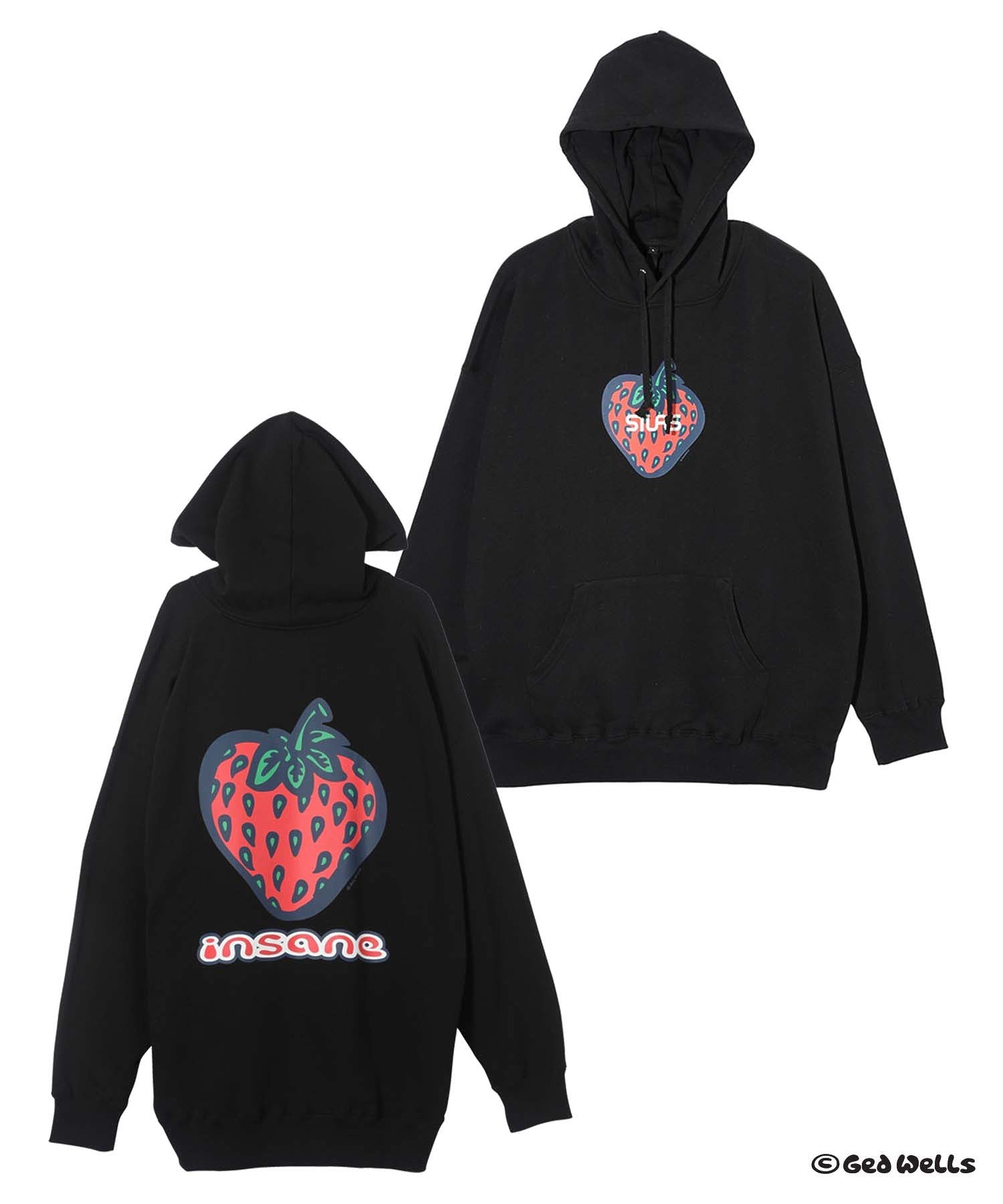 SILAS×INSANE  STRAWBERRY SWEAT HOODIE