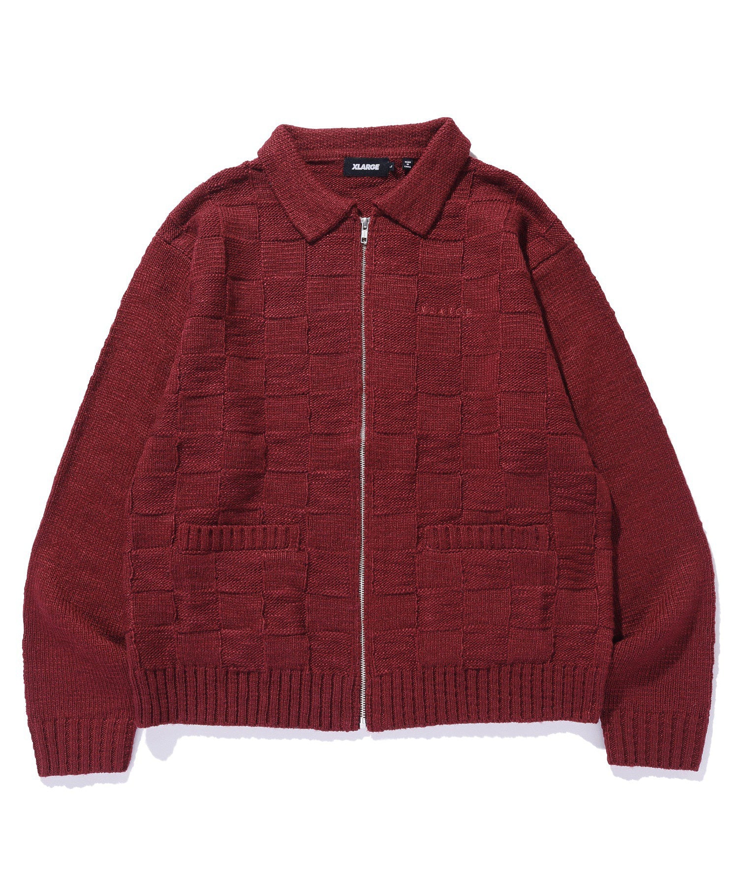 SQUARE ZIP UP KNIT POLO