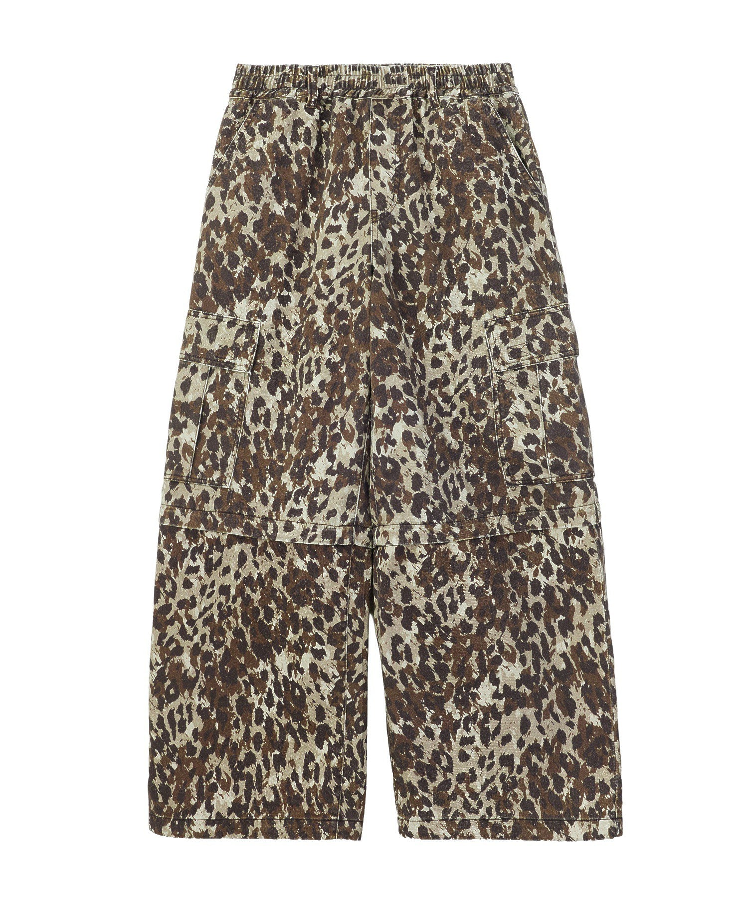 EMBLEM POCKET 2WAY WIDE LEG CARGO PANTS
