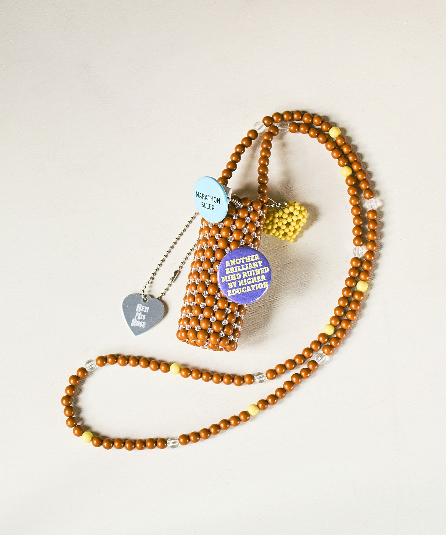 HEY Mrs ROSE/BEADS LIP NECKLACE