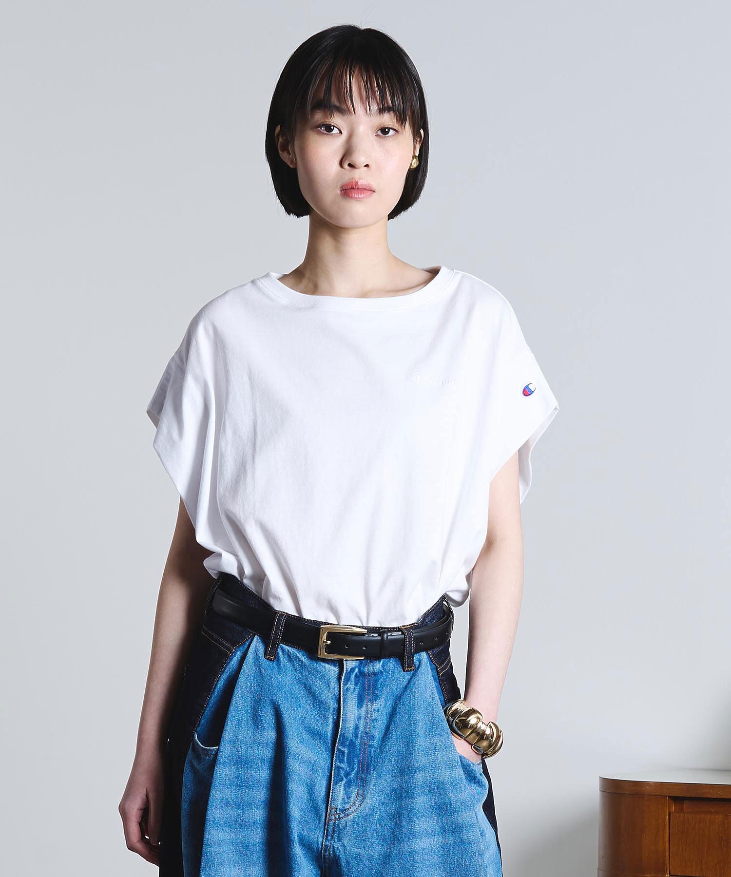 【Champion別注】ROSEBUD x champion FRENCH SLEEVE TEE