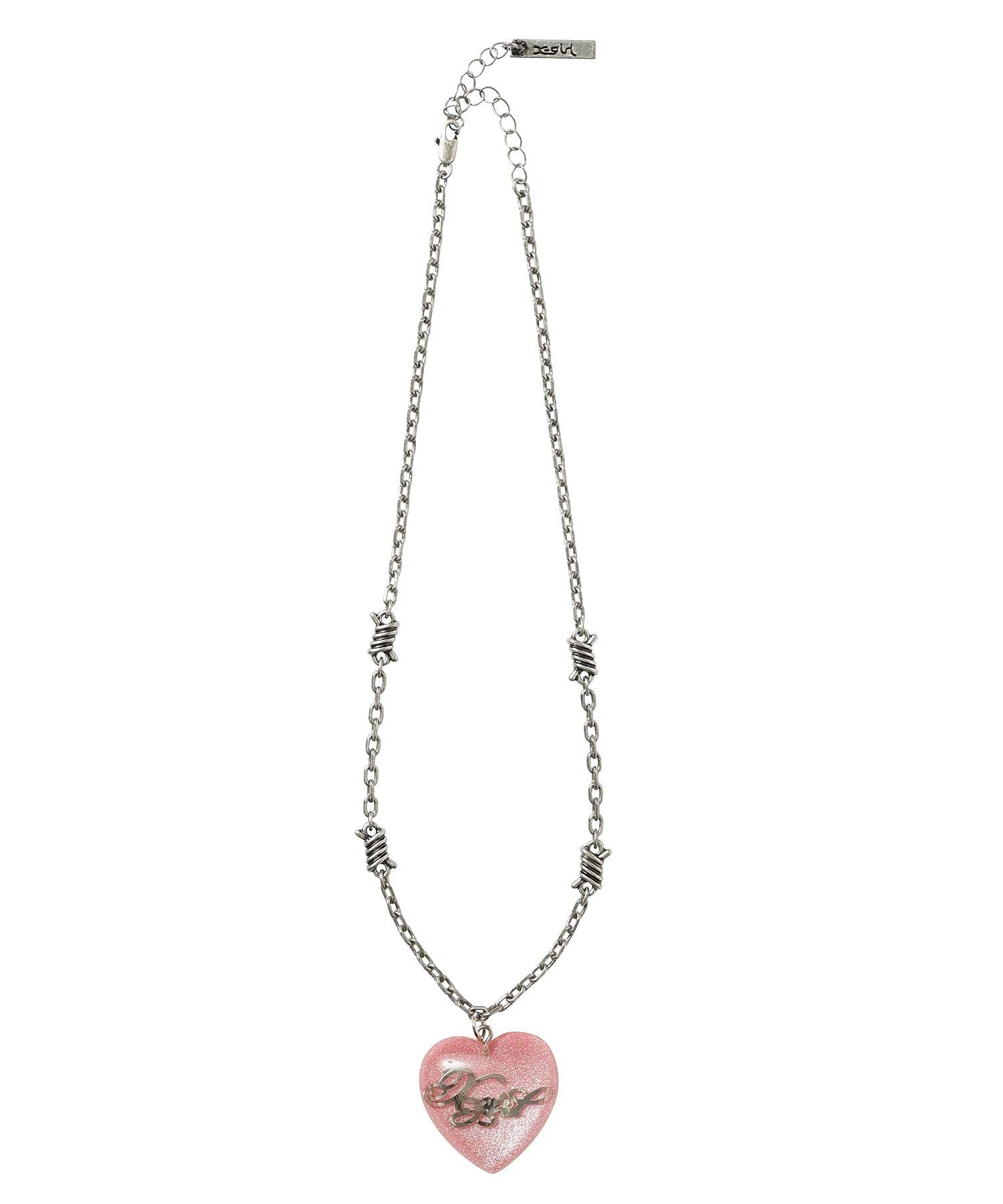 CRYSTAL HEART NECKLACE X-girl