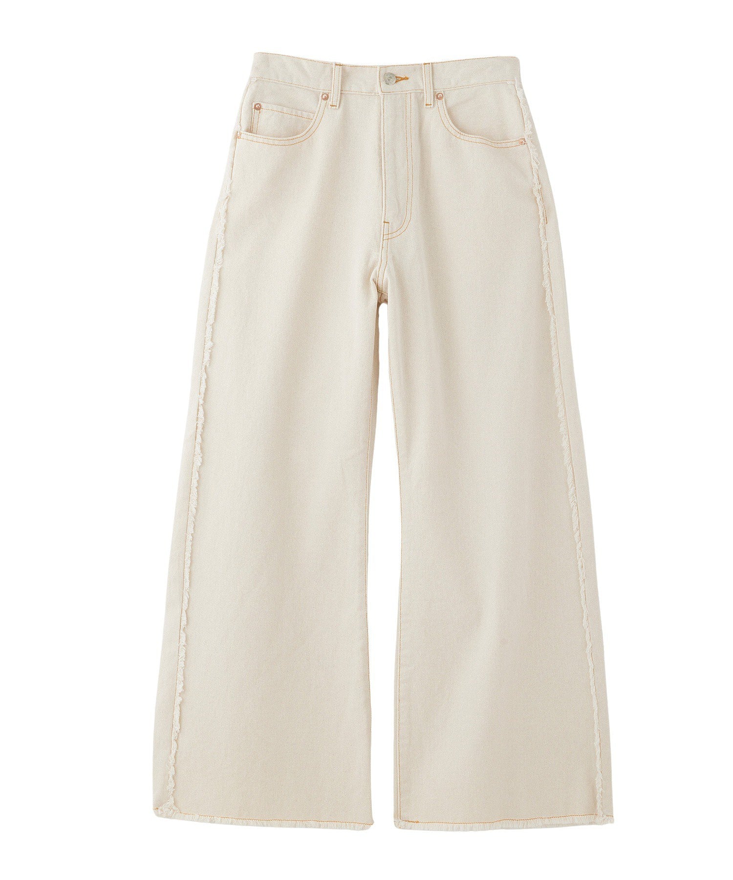 FRINGE DENIM PANTS