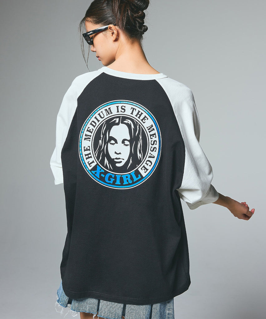 大人気 X-girl CIRCLE LOGO AND FACE B/B BIG TEE インパクト大 0-6_1SSrVH.xioBSeeHcs.