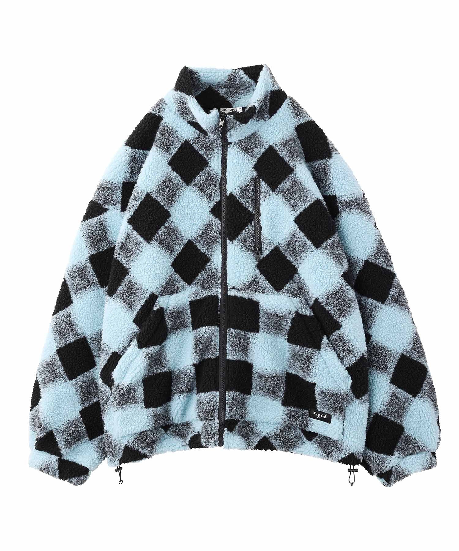 BUFFALO PLAID BOA BLOUSON X-girl