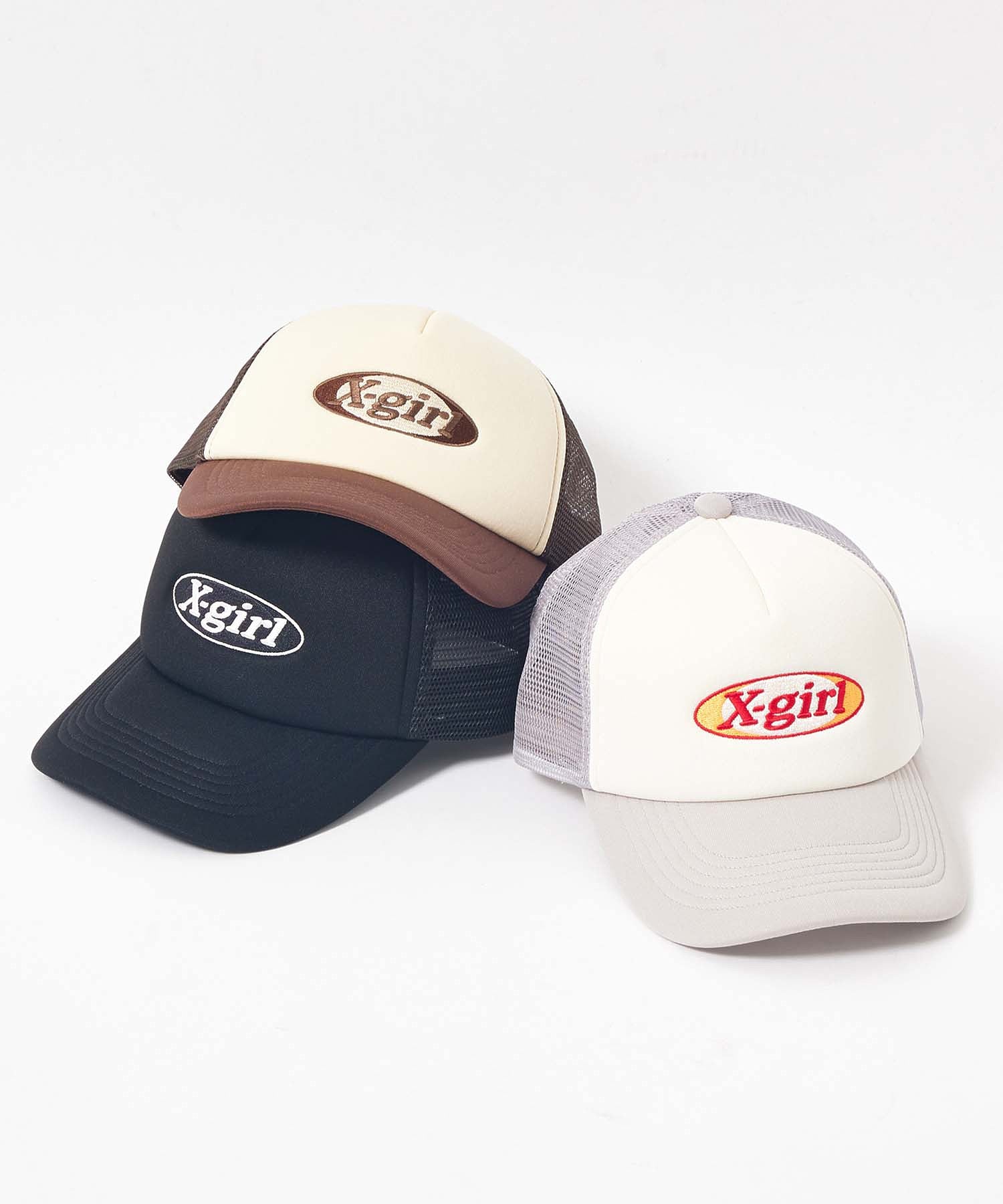 OVAL LOGO TRUCKER CAP X-girl