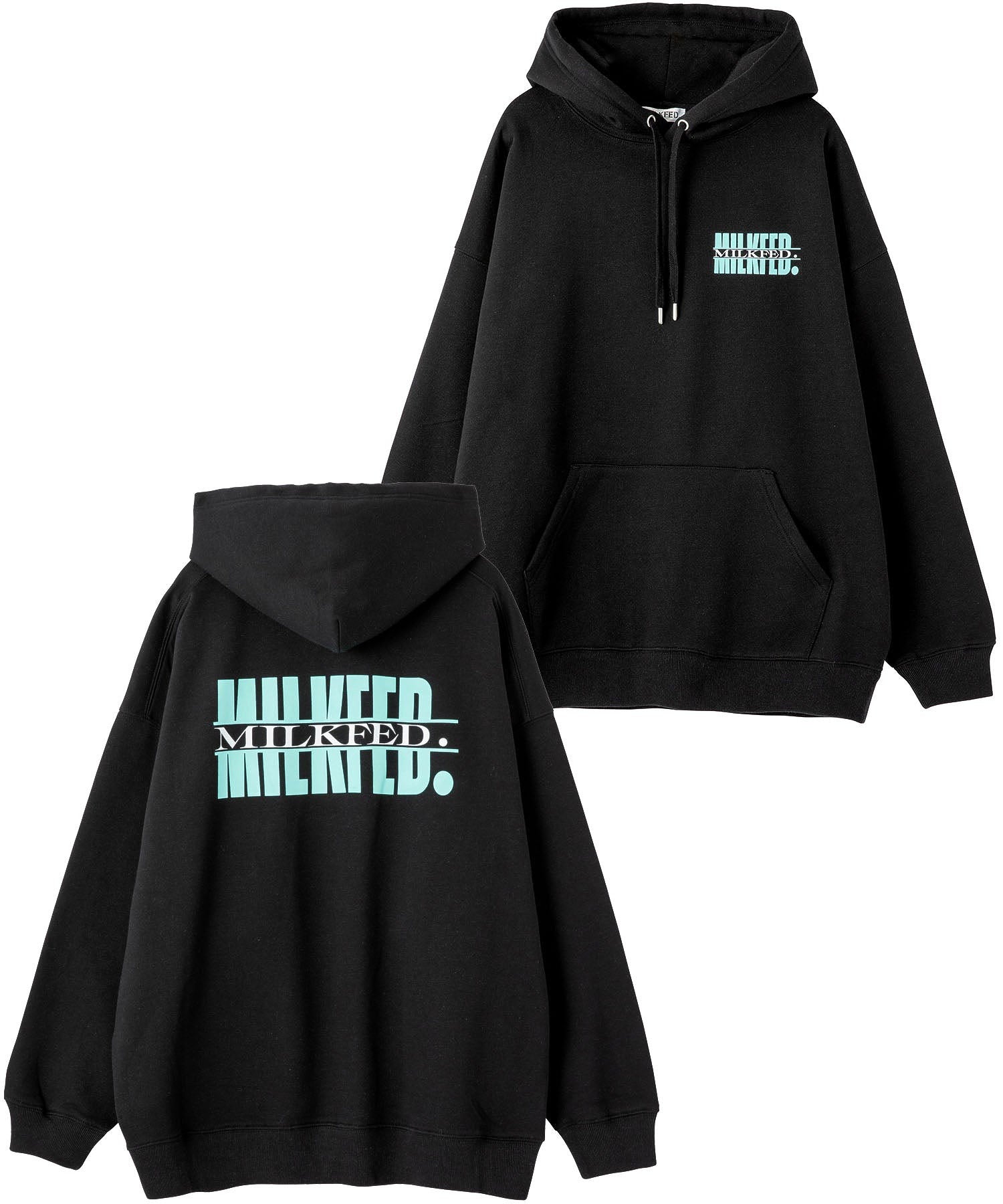 DOUBLE LOGO BIG HOODIE MILKFED.