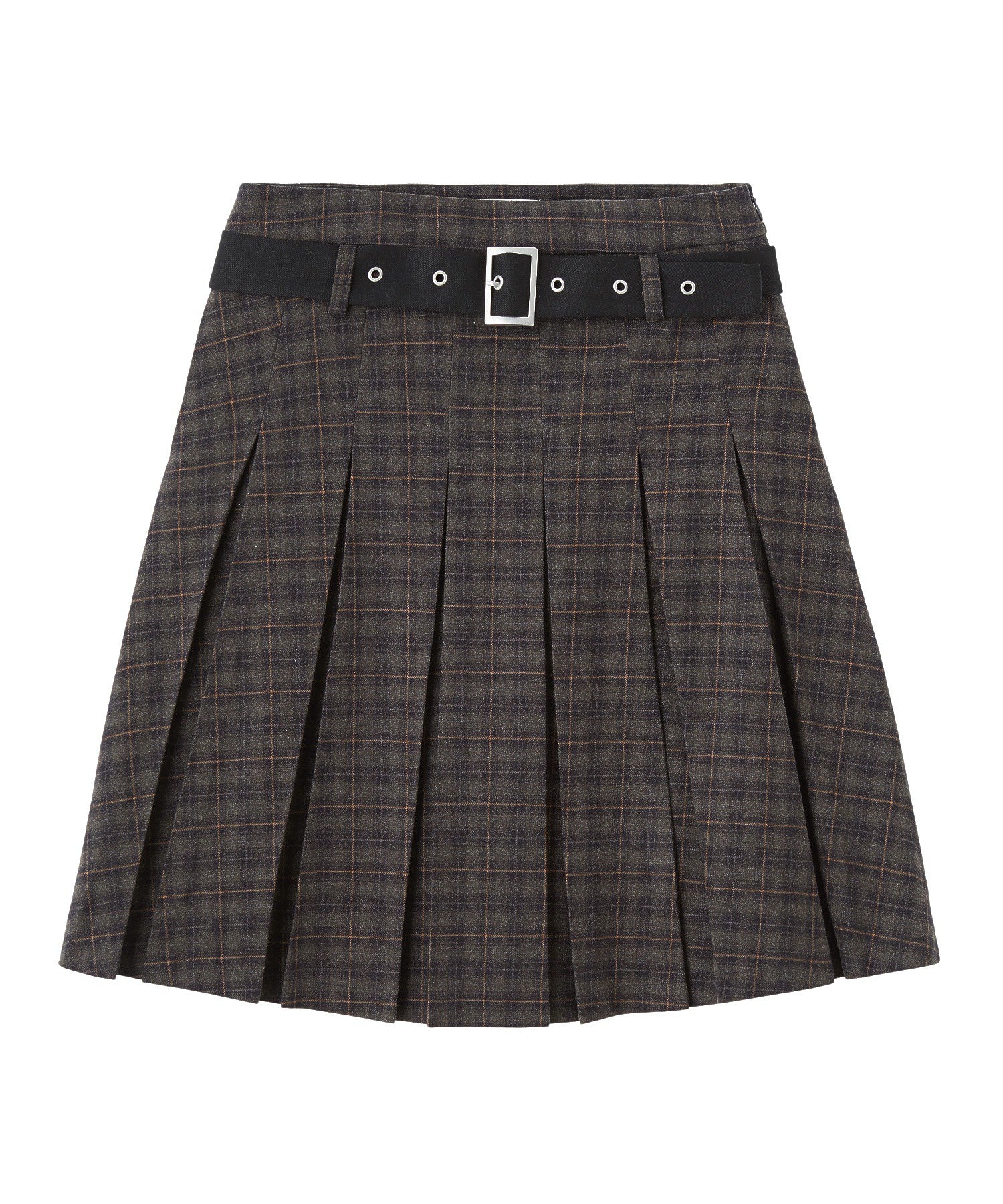 BELTED PLEATED SKIRT