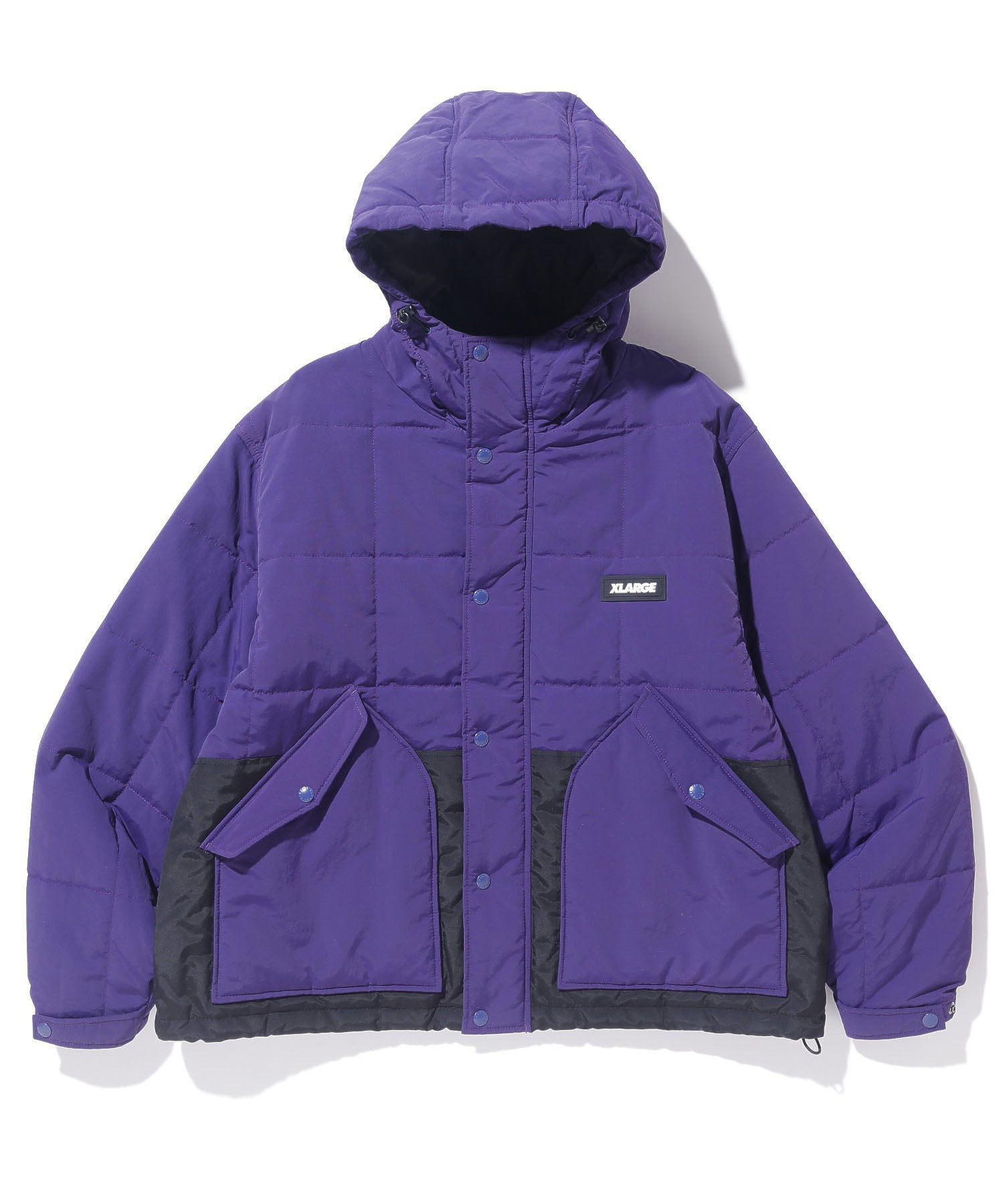 PANELED NYLON HOODED JACKET XLARGE