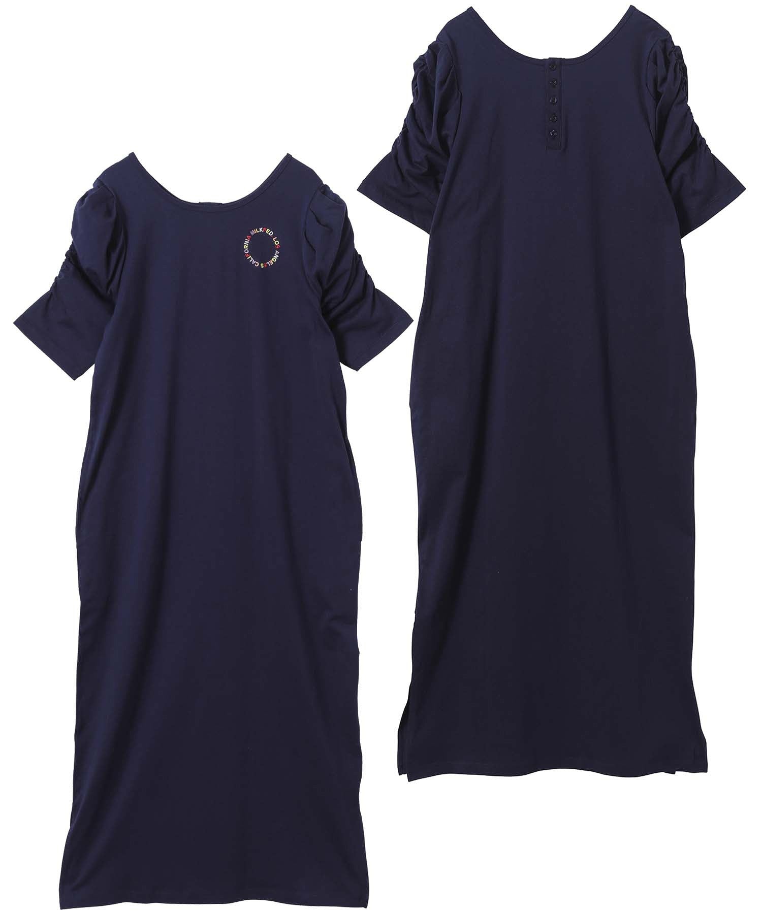 GATHERED SLEEVE DRESS MILKFED.