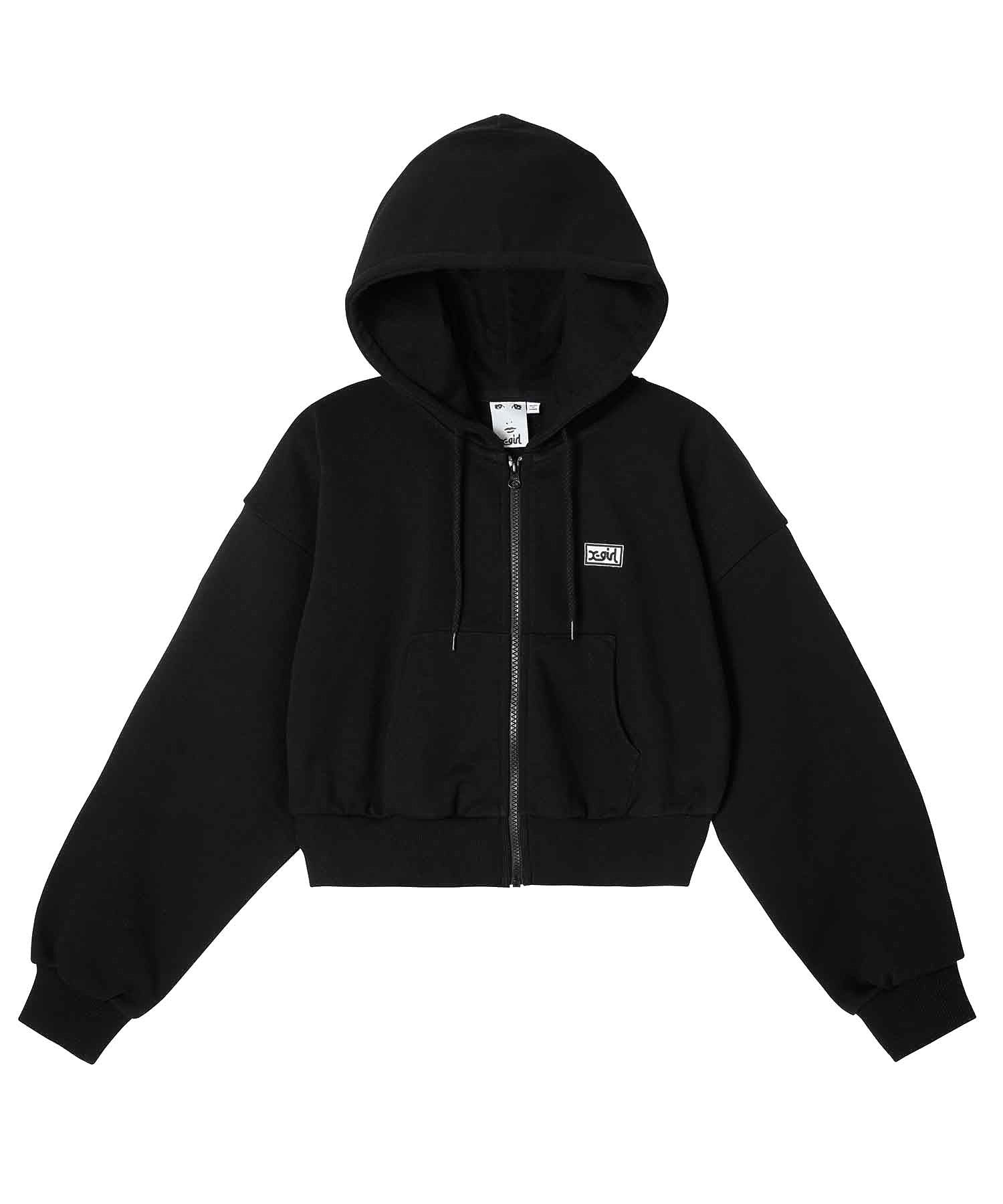 CROPPED ZIP UP SWEAT HOODIE X-girl