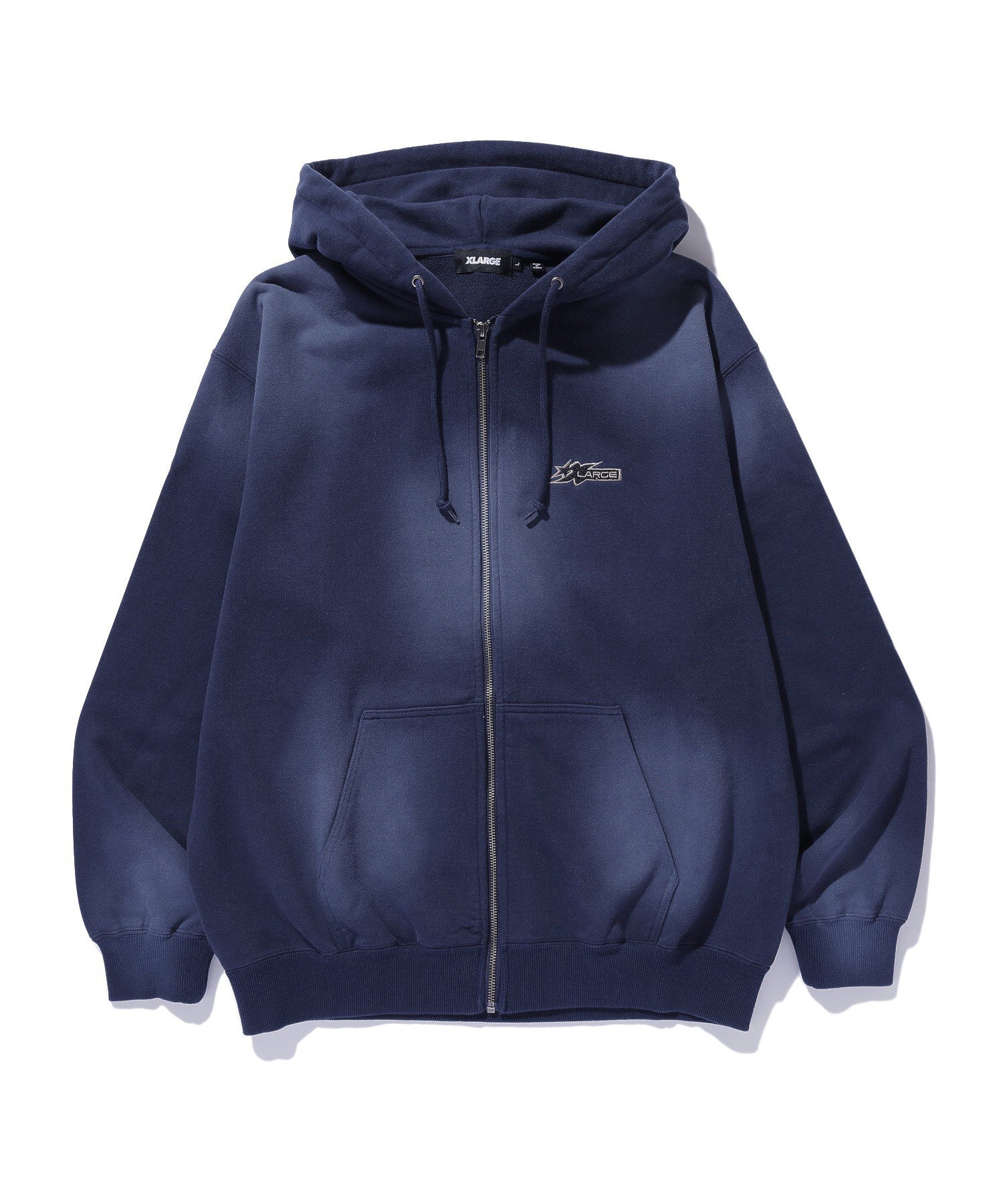SPRAY DYED ZIP UP HOODED SWEATSHIRT