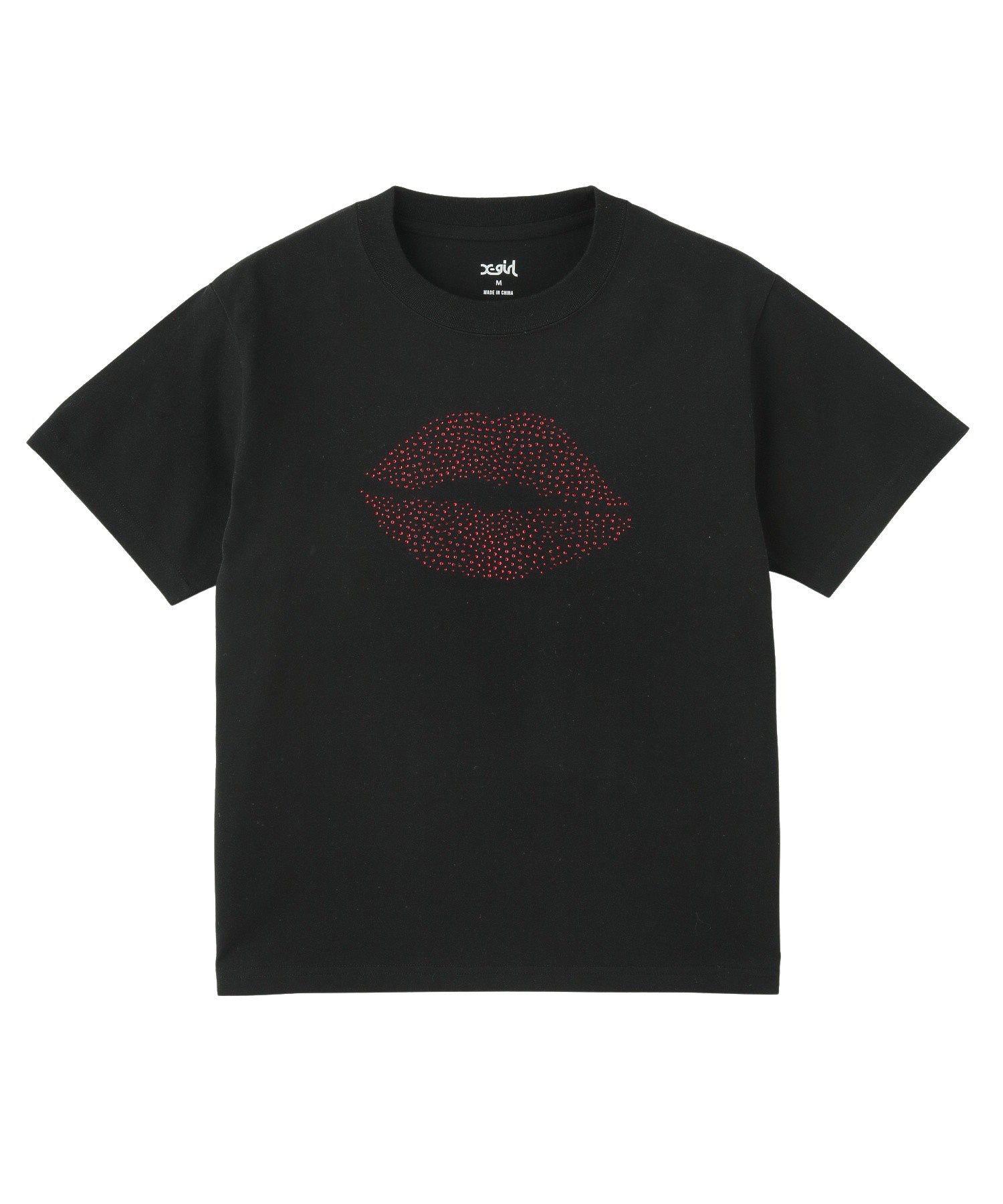 RHINESTONE LIP S/S TEE