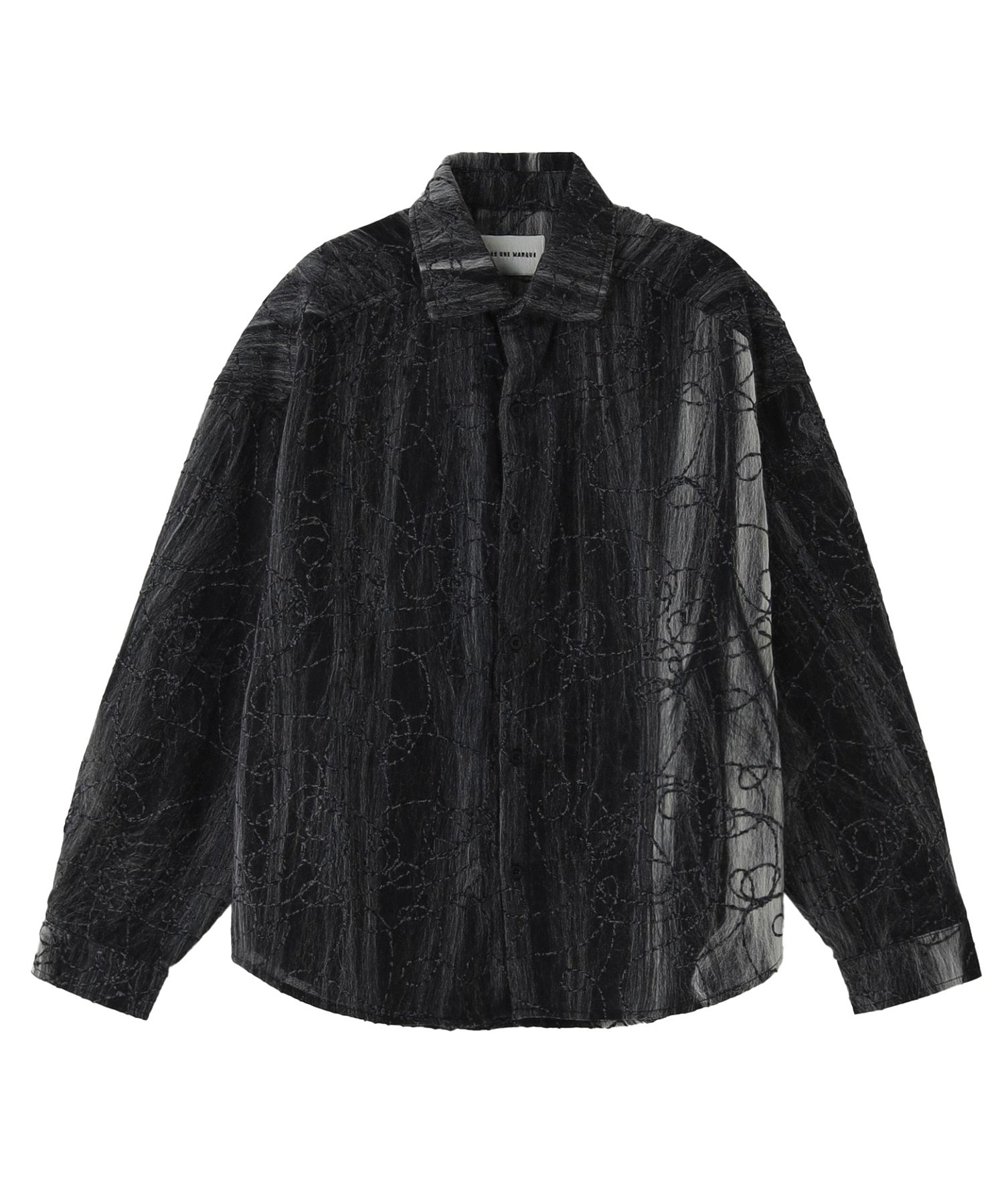 PAS UNE MARQUE/パ・ズュヌ・マルク/Marbled Cloth Long Sleeve Shirt PAS-578