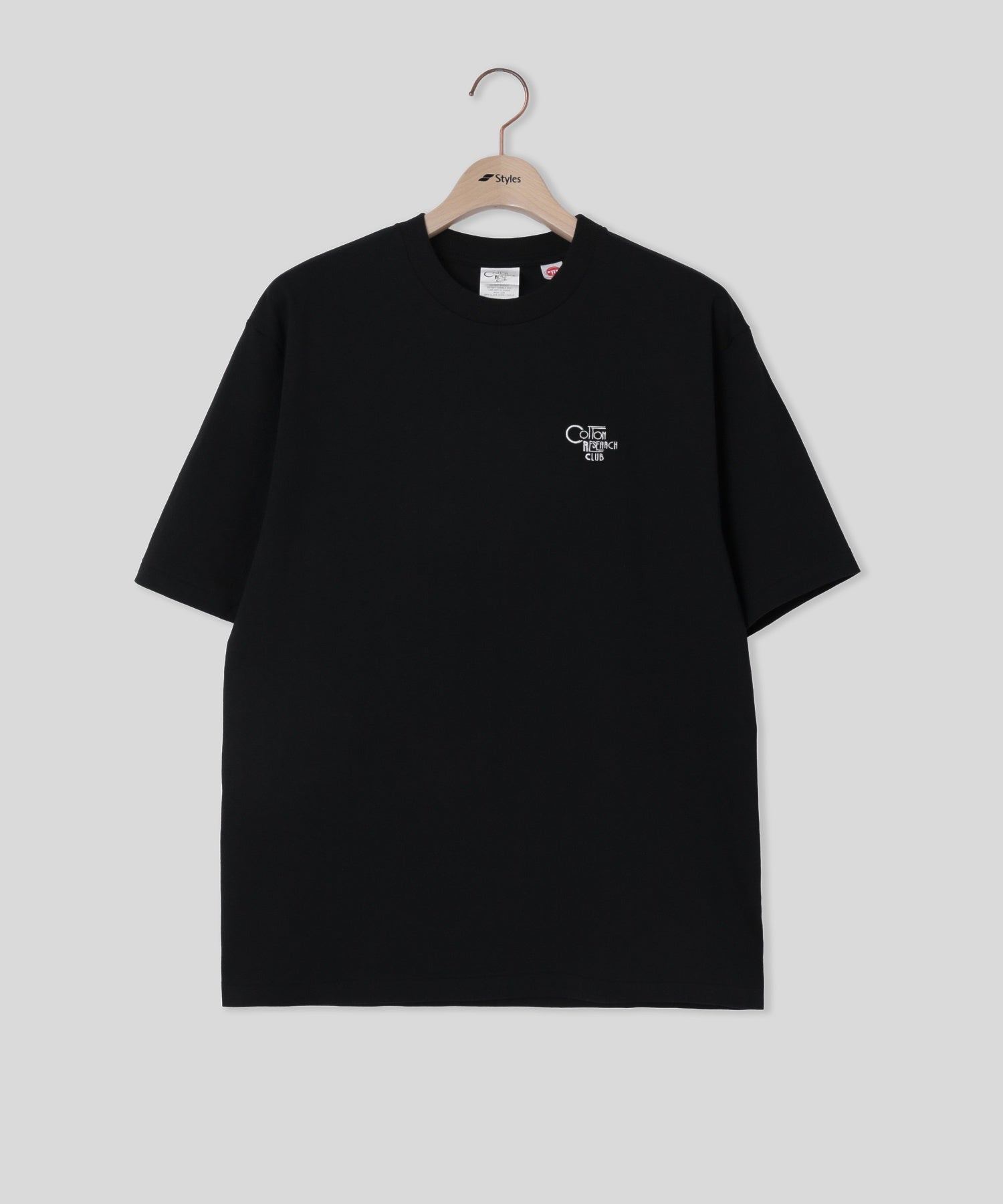 【別注】Styles CRC/コットンリサーチクラブ/EX S/S TUBULAR T-SHIRT JPC-001 BLK