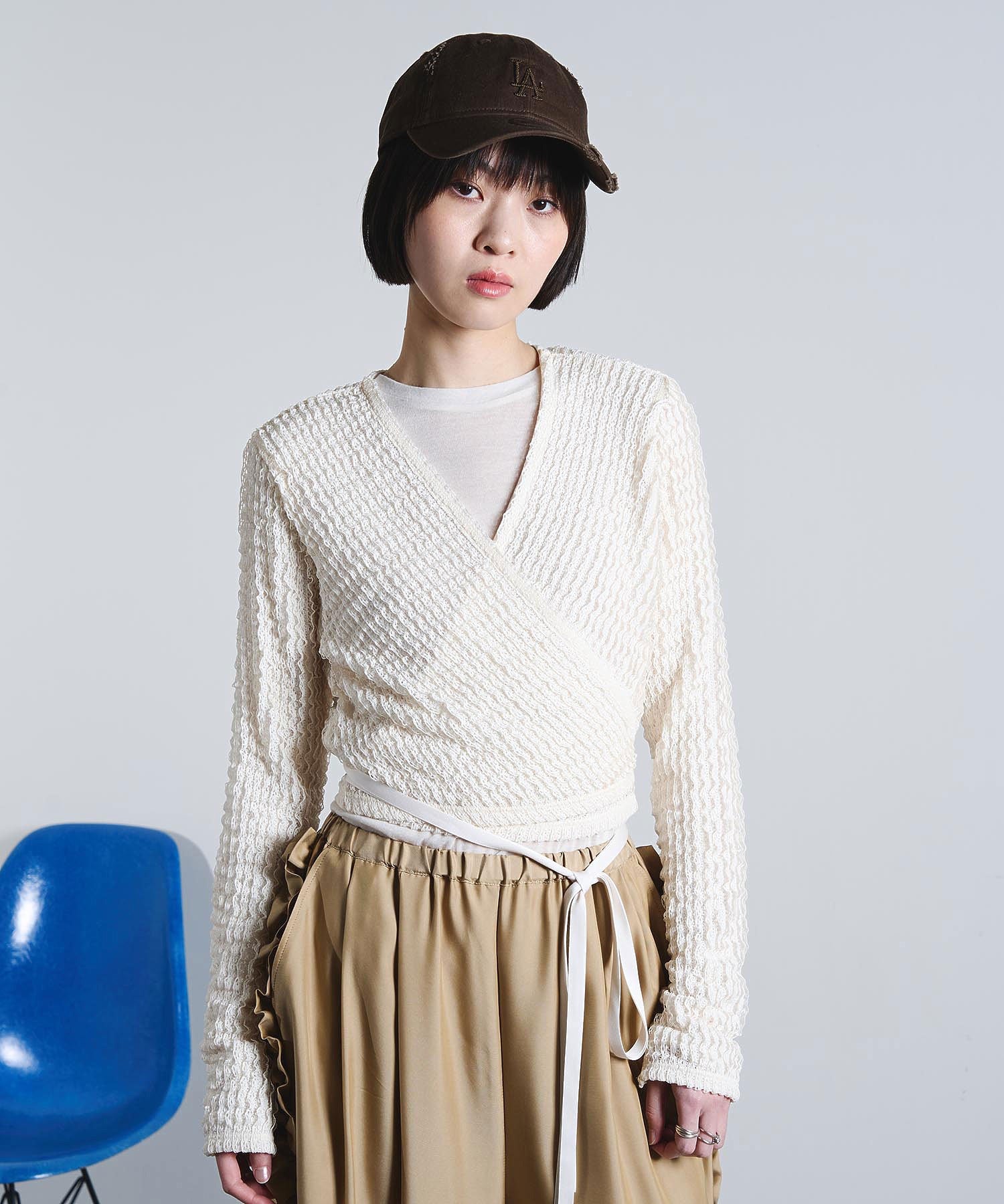 mici/RASCHEL JACQUARD CACHE COEUR