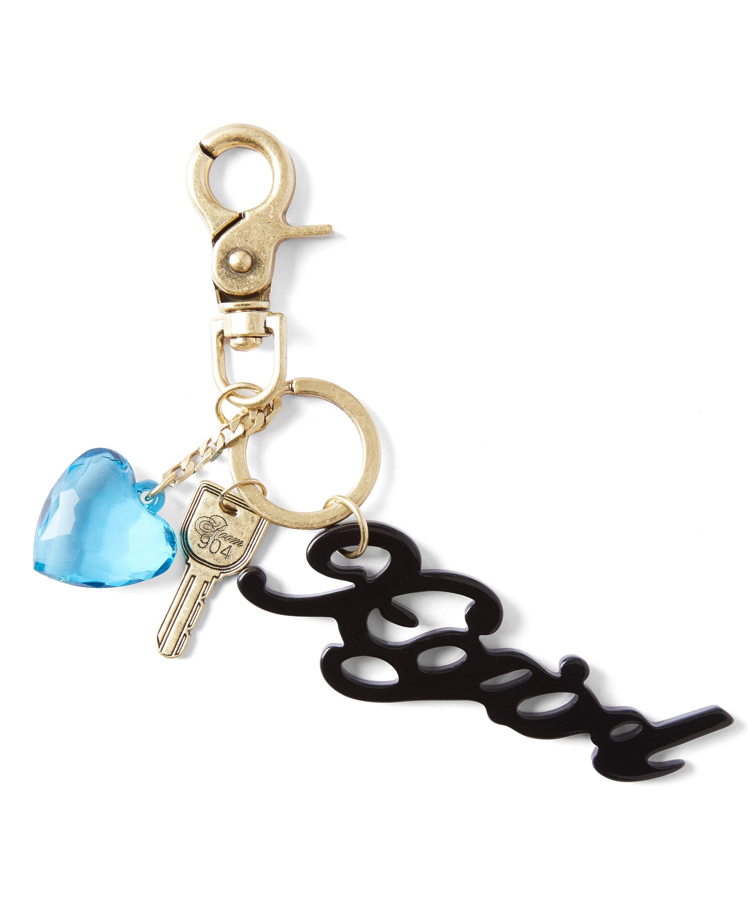 HEART AND LOGO WITH KEY CHARM