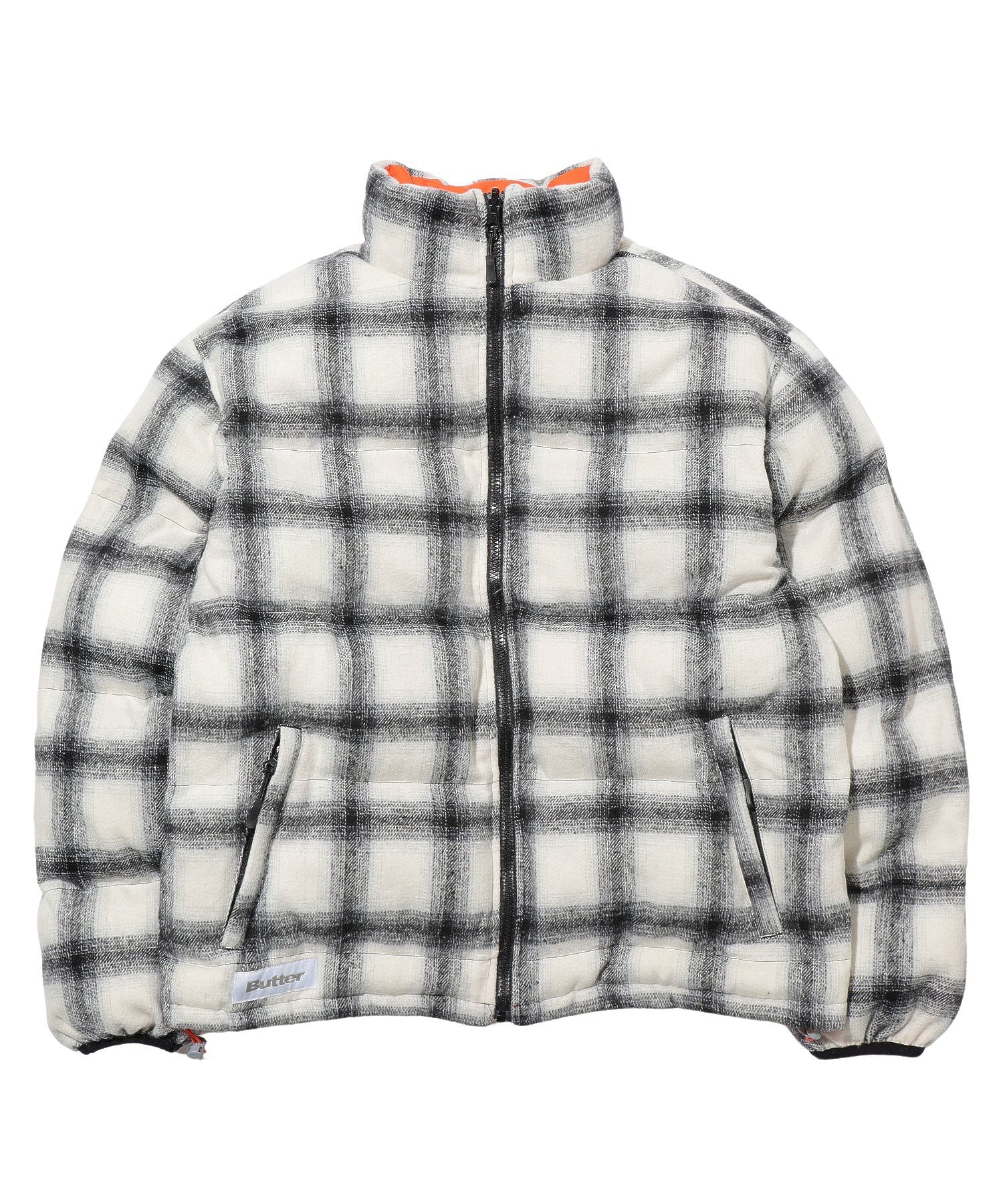 BUTTER/バター/Reversible Plaid Puffer Jacket