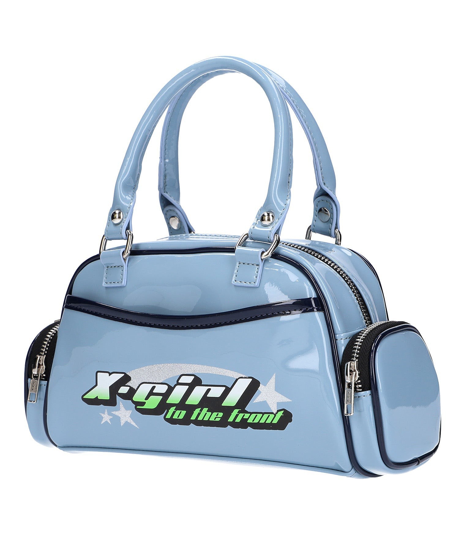 BICOLOR PIPING BOSTON BAG X-girl