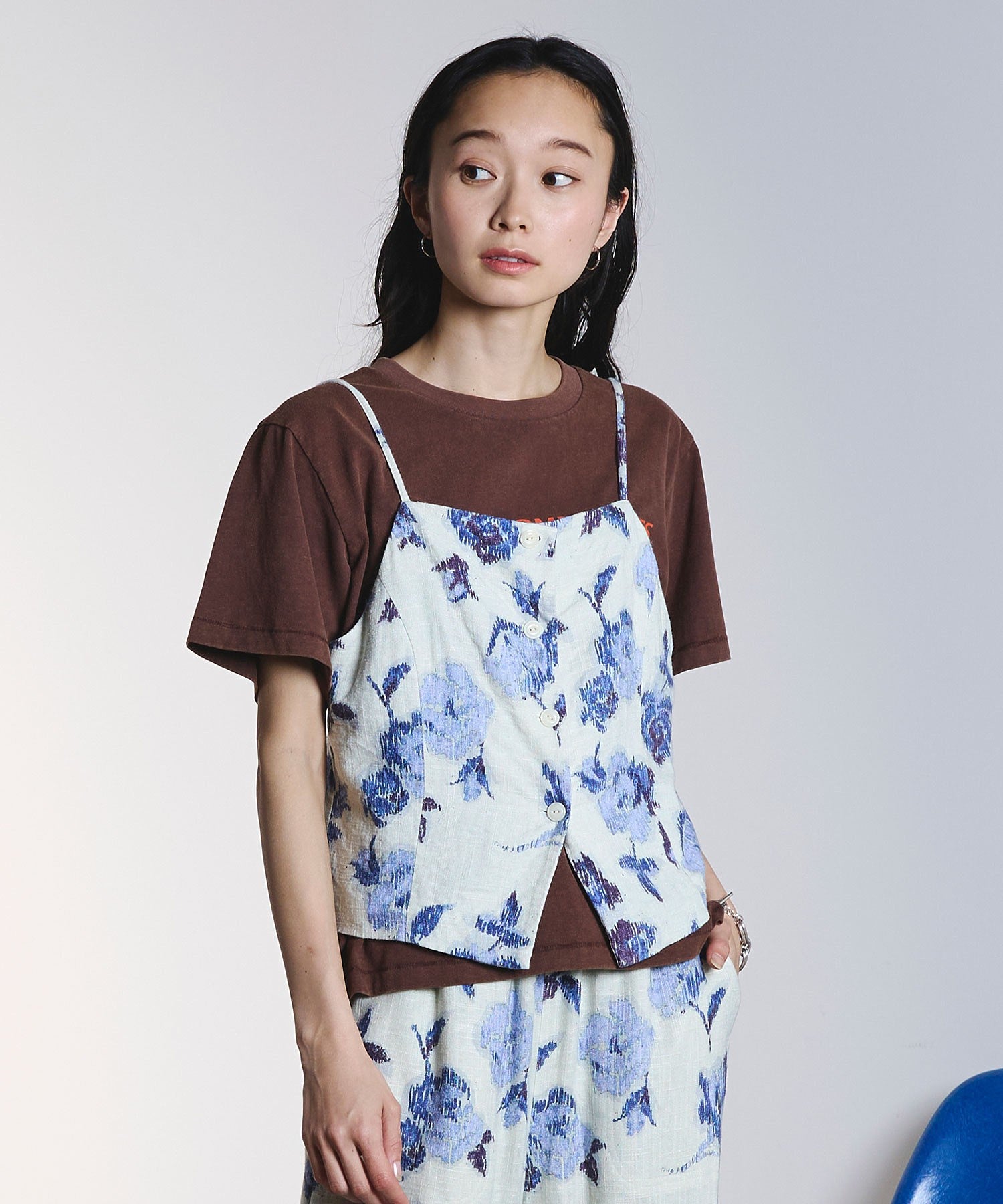 ROSE PRINT VEST