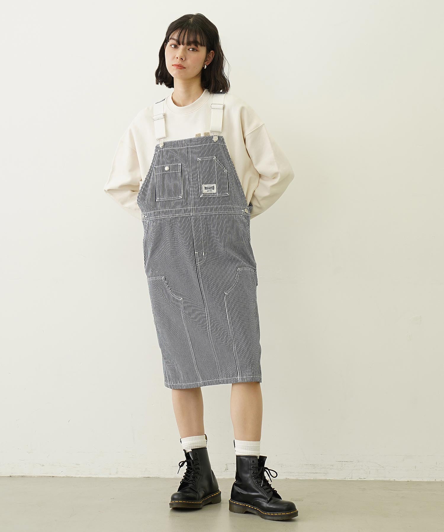 WORK STYLE SALOPETTE SKIRT