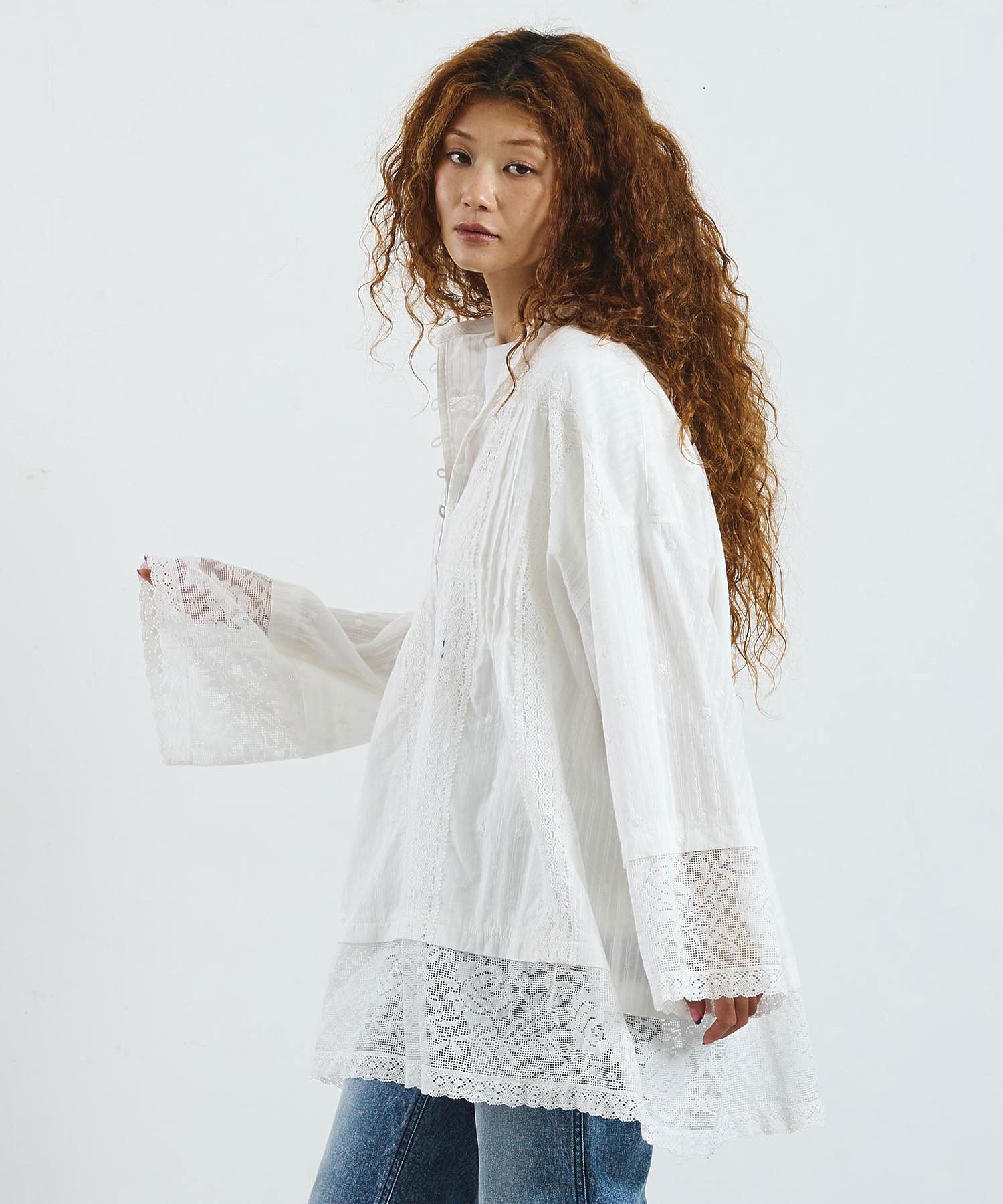 mag.by c/COTTON LACE BLOUSE
