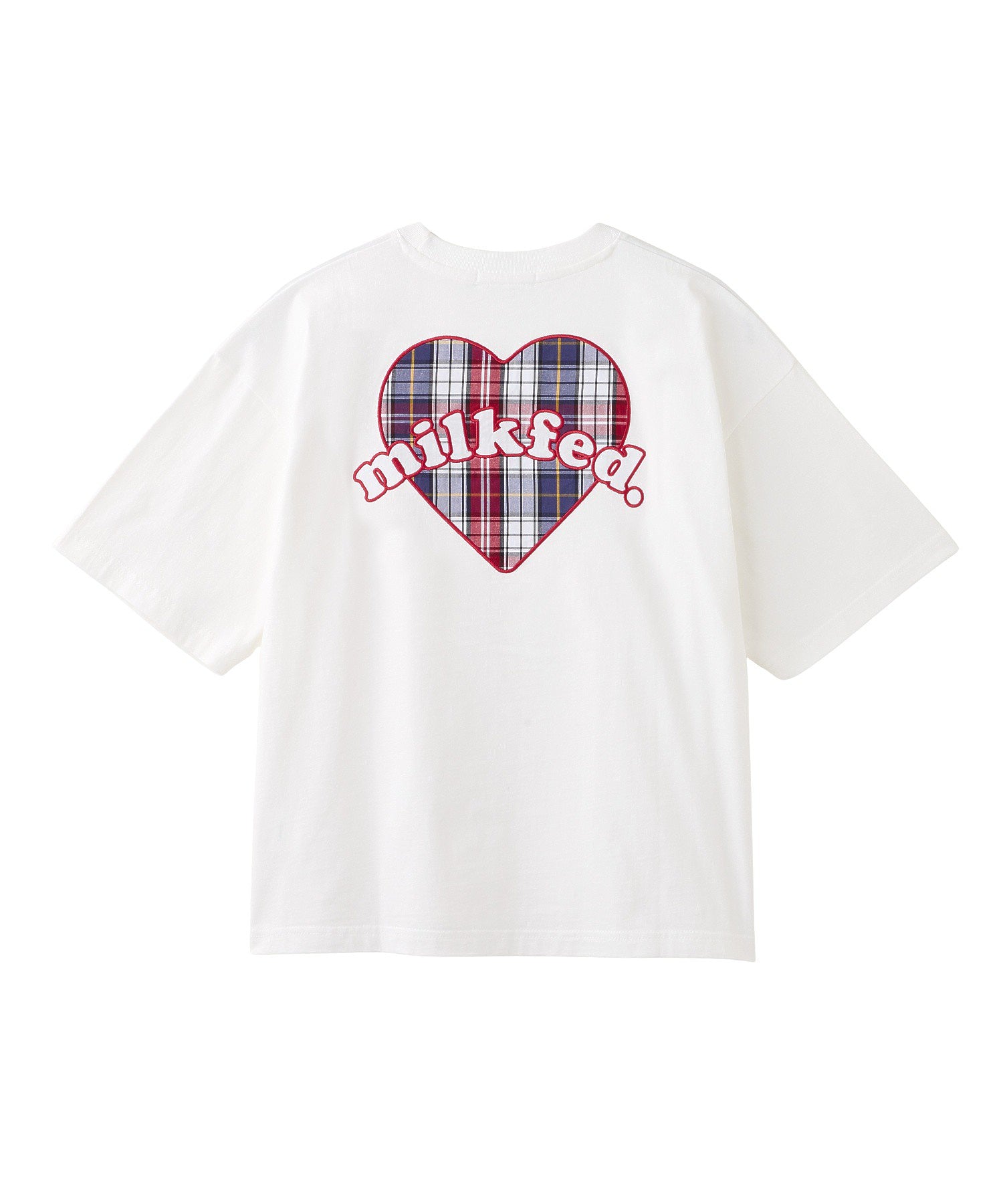 PLAID HEART WIDE S/S TEE