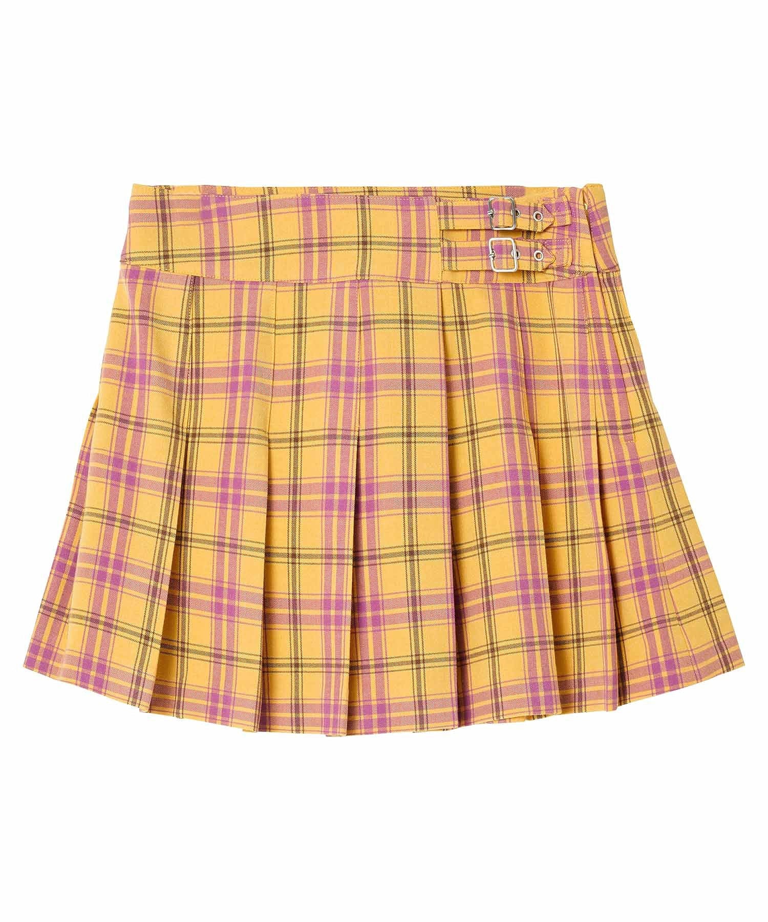 PLAID PLEATED MINI SKIRT X-girl