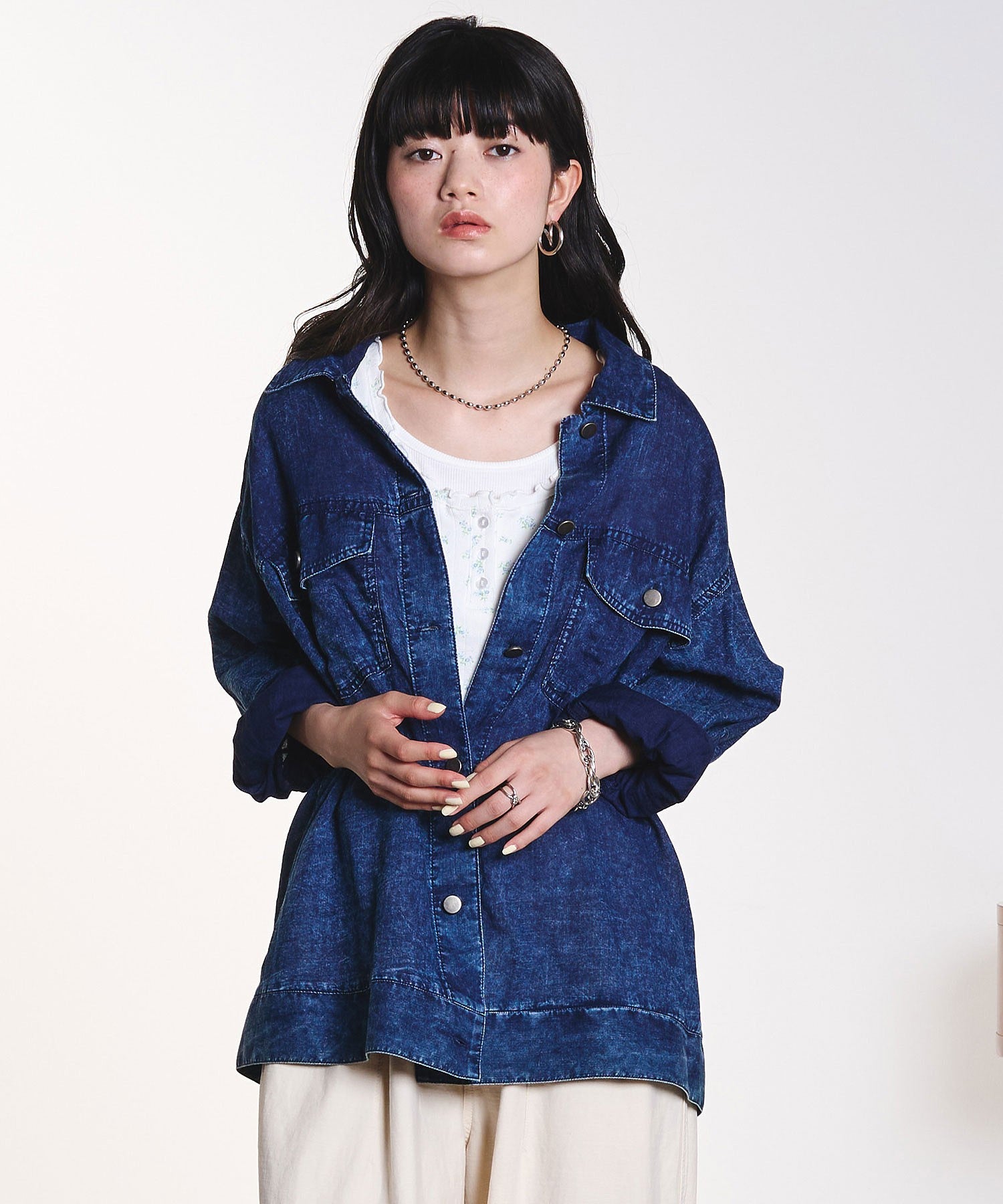 DENIM LIKE L/S SHIRT