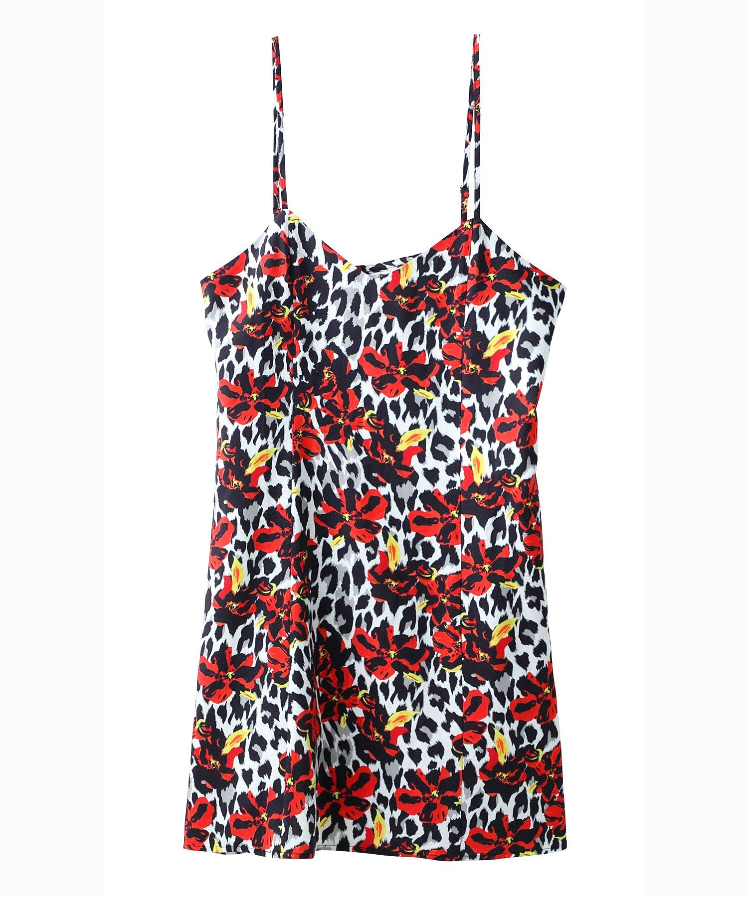 FLORAL LEOPARD ALOHA CAMISOLE DRESS X-girl