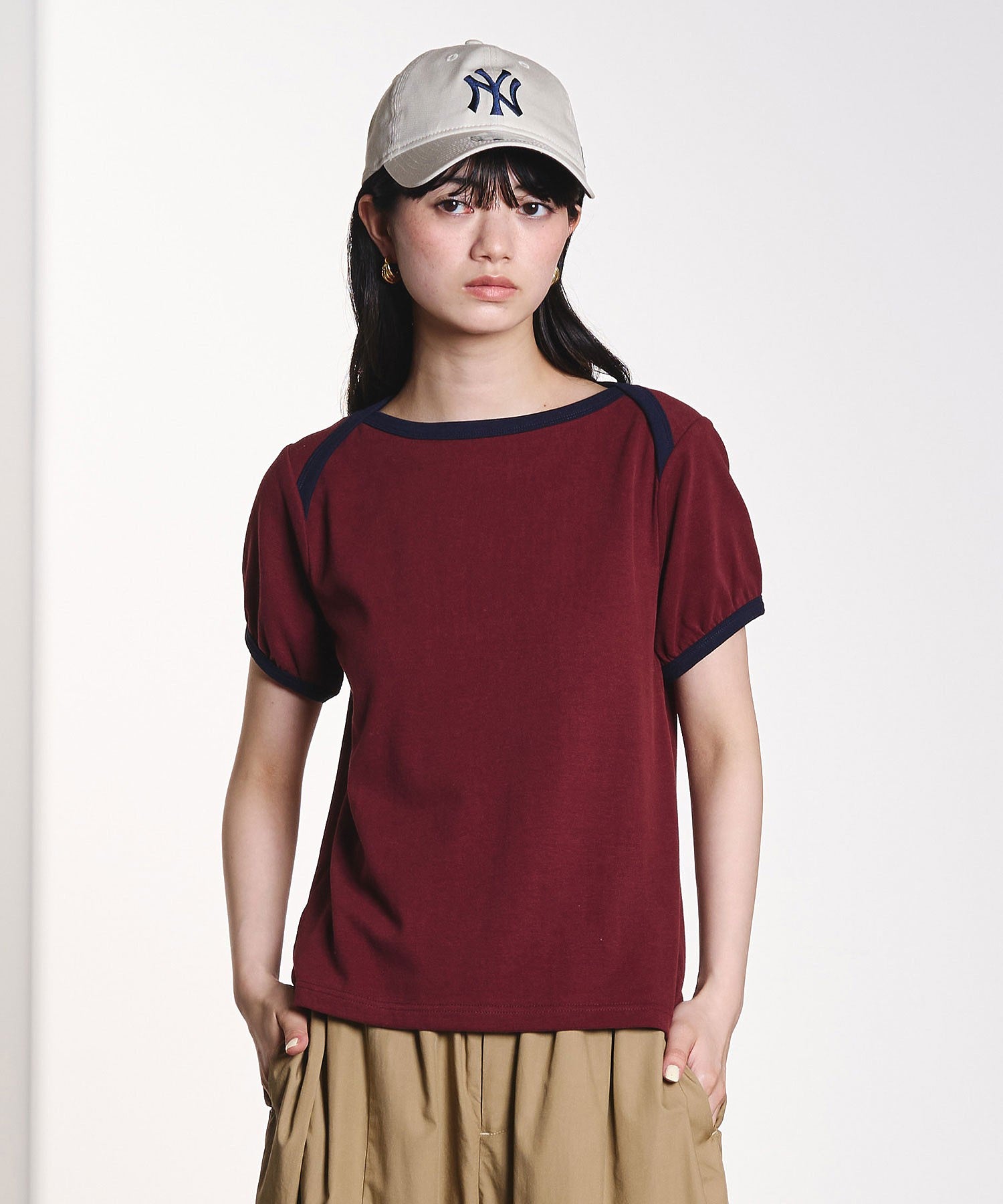 RAGLAN PIPING TEE