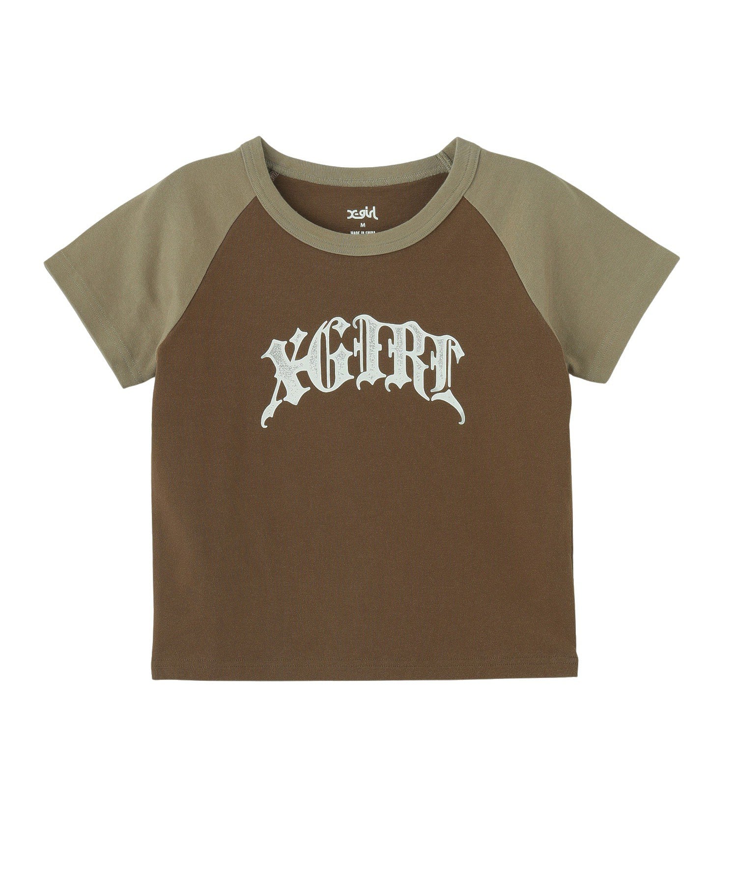 GRADATION GLITTER LOGO S/S RAGLAN BABY TEE