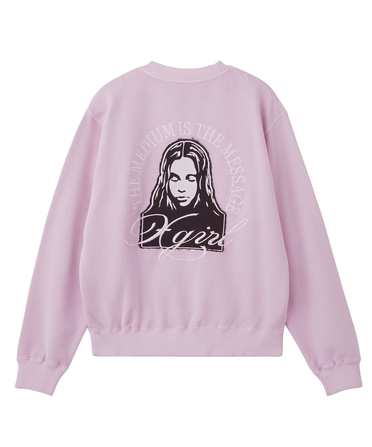 PIGMENT DYED FACE PATCH AND LOGO CREWNECK SWEATSHIRT