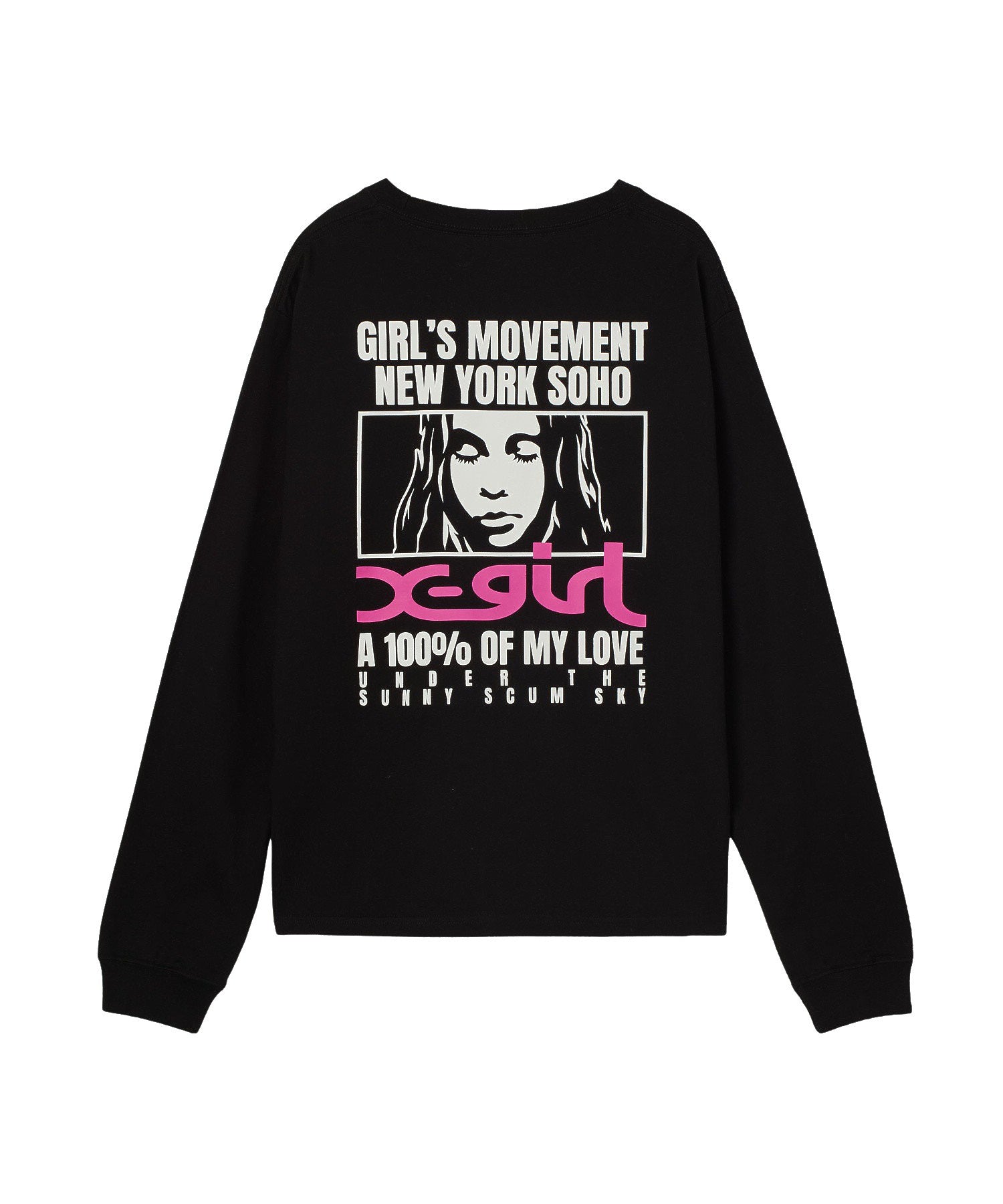 FACE BOX AND MESSAGE L/S TEE