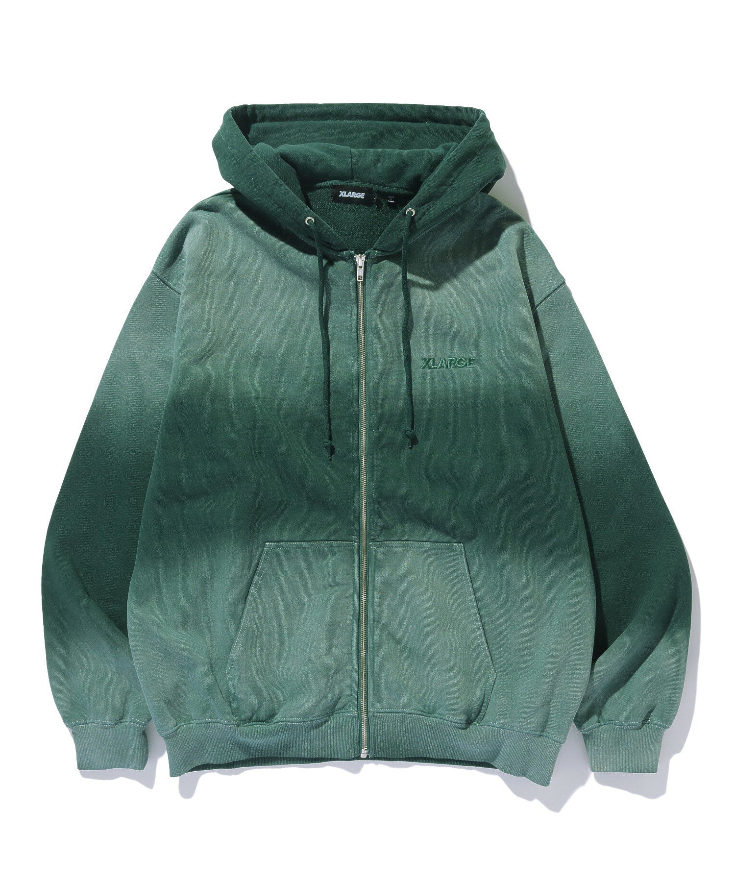 MIST DYED ZIP UP HOODED SWEATSHIRT